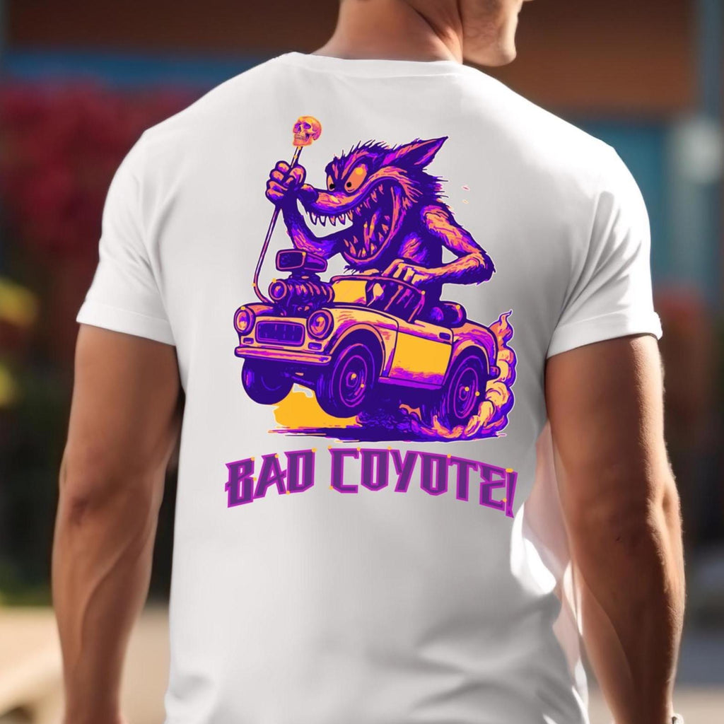 Funny Coyote Shirt Bad Coyote t-shirt front and back print cotton Unisex classic tee