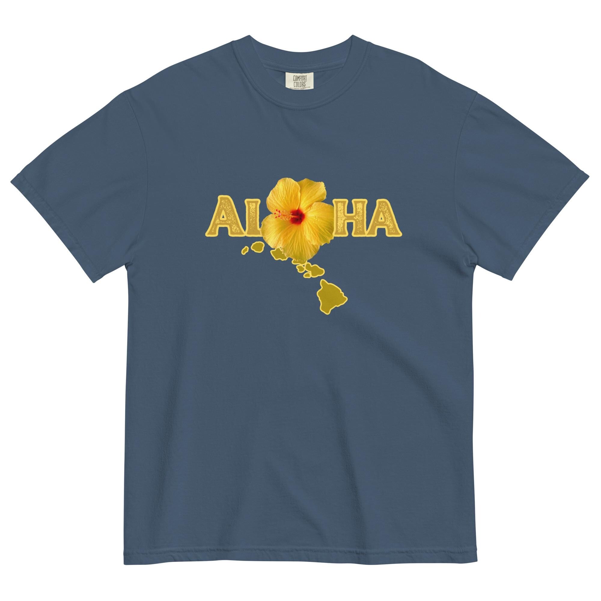Hawaii Aloha Hibiscus shirt Comfort Colors Hibiscus flower t-shirt gift for Hawaii lover Unisex garment-dyed heavyweight t-shirt