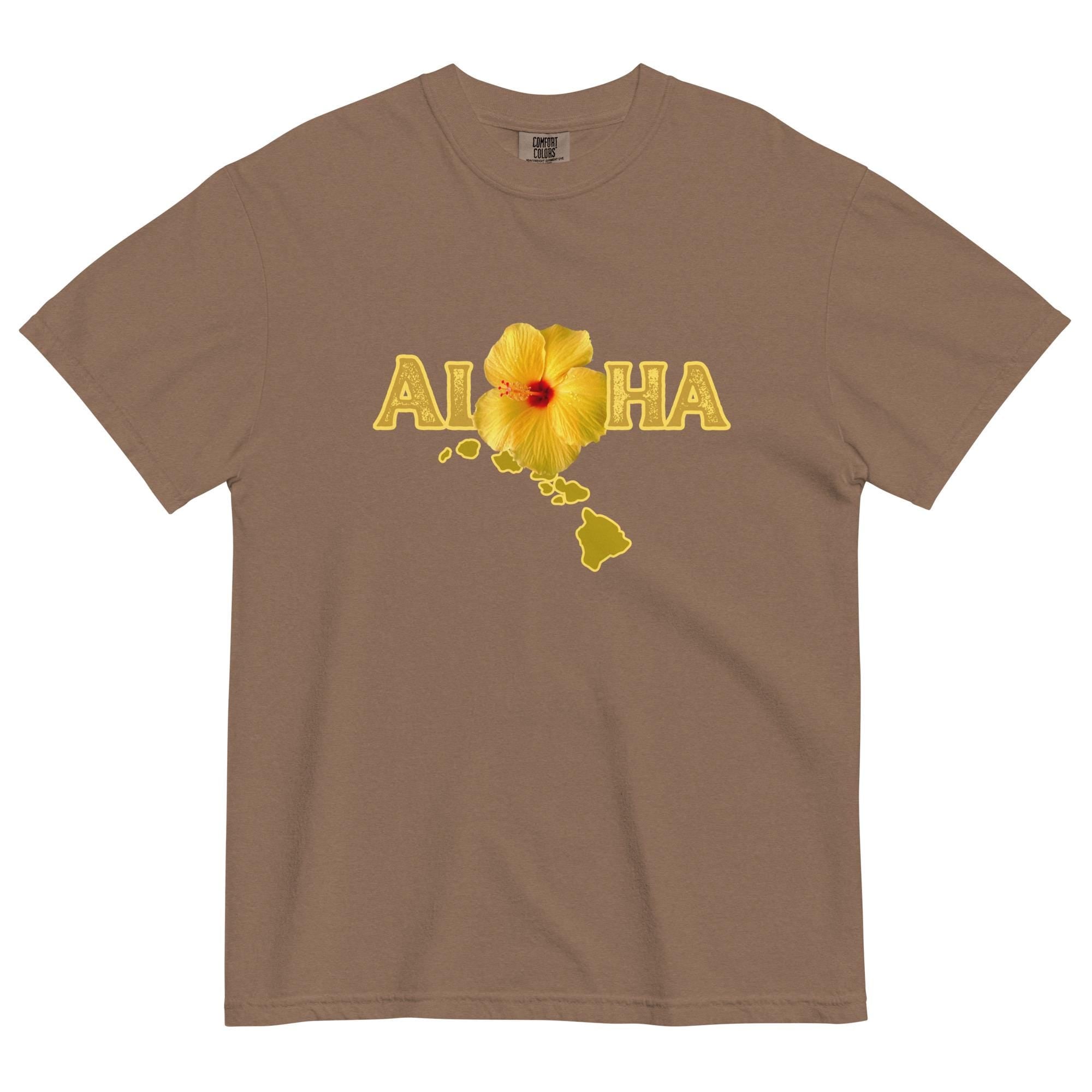 Hawaii Aloha Hibiscus shirt Comfort Colors Hibiscus flower t-shirt gift for Hawaii lover Unisex garment-dyed heavyweight t-shirt