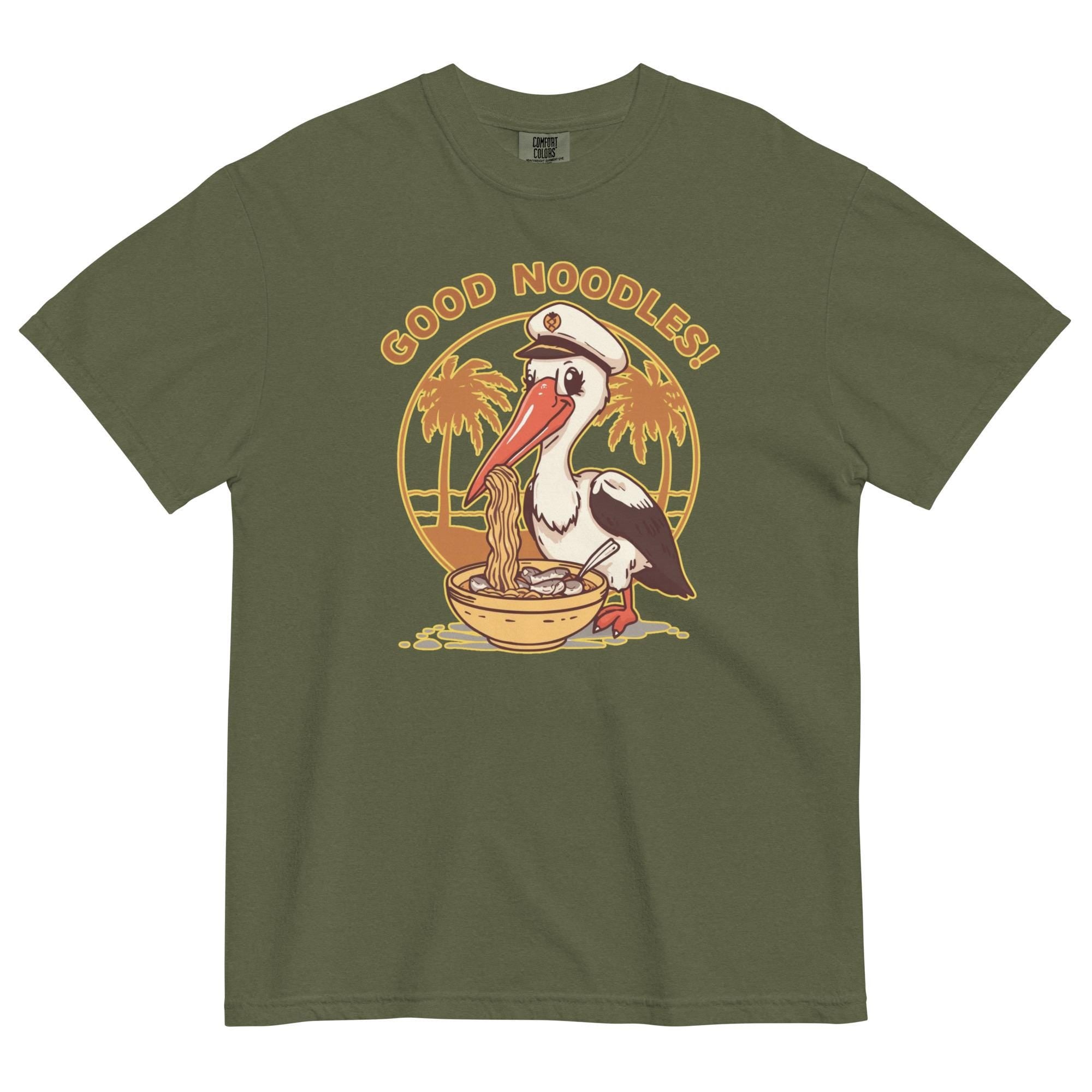 Funny Noodles Shirt Comfort Colors Bird t-shirt gift for bird lover, noodles lover gift Unisex garment-dyed heavyweight t-shirt