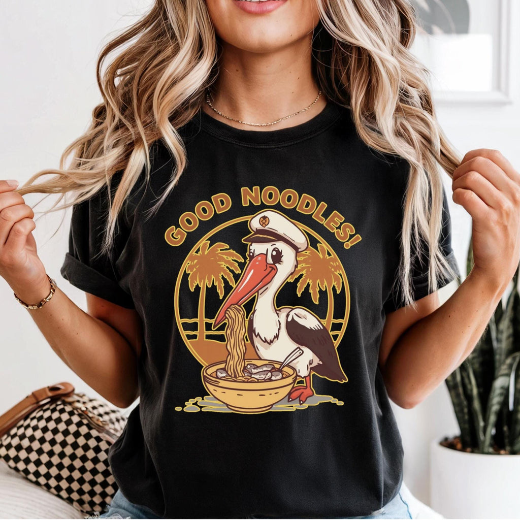 Funny Noodles Shirt Comfort Colors Bird t-shirt gift for bird lover, noodles lover gift Unisex garment-dyed heavyweight t-shirt