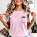 Comfort Colors Pug Shirt: Personalized Dog Pocket t-shirt Pug lover gift Pug owner