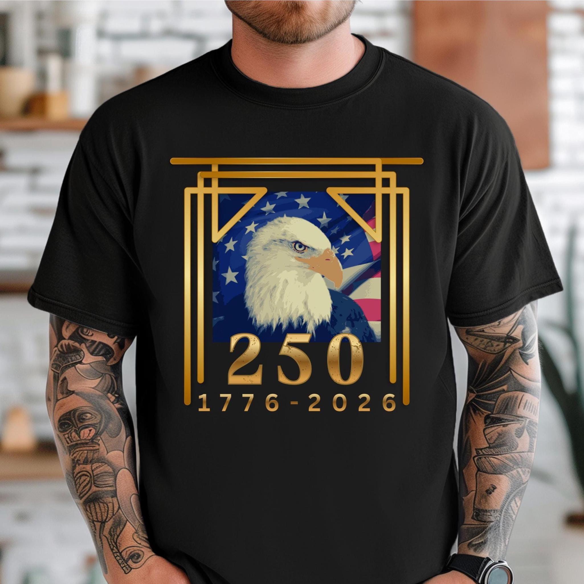 Eagle 250 Shirt art deco style Eagle 250th Anniversary USA Comfort Colors t-shirt