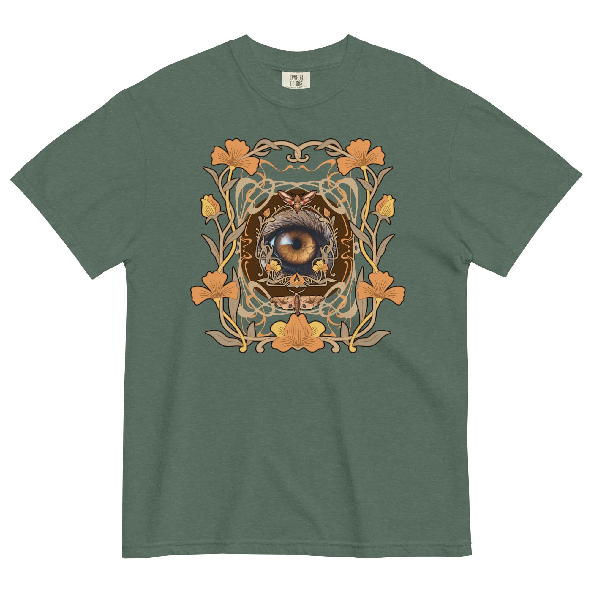 one eye shirt Floral Art deco style shirt Comfort Colors one eye t-shirt artistic shirt