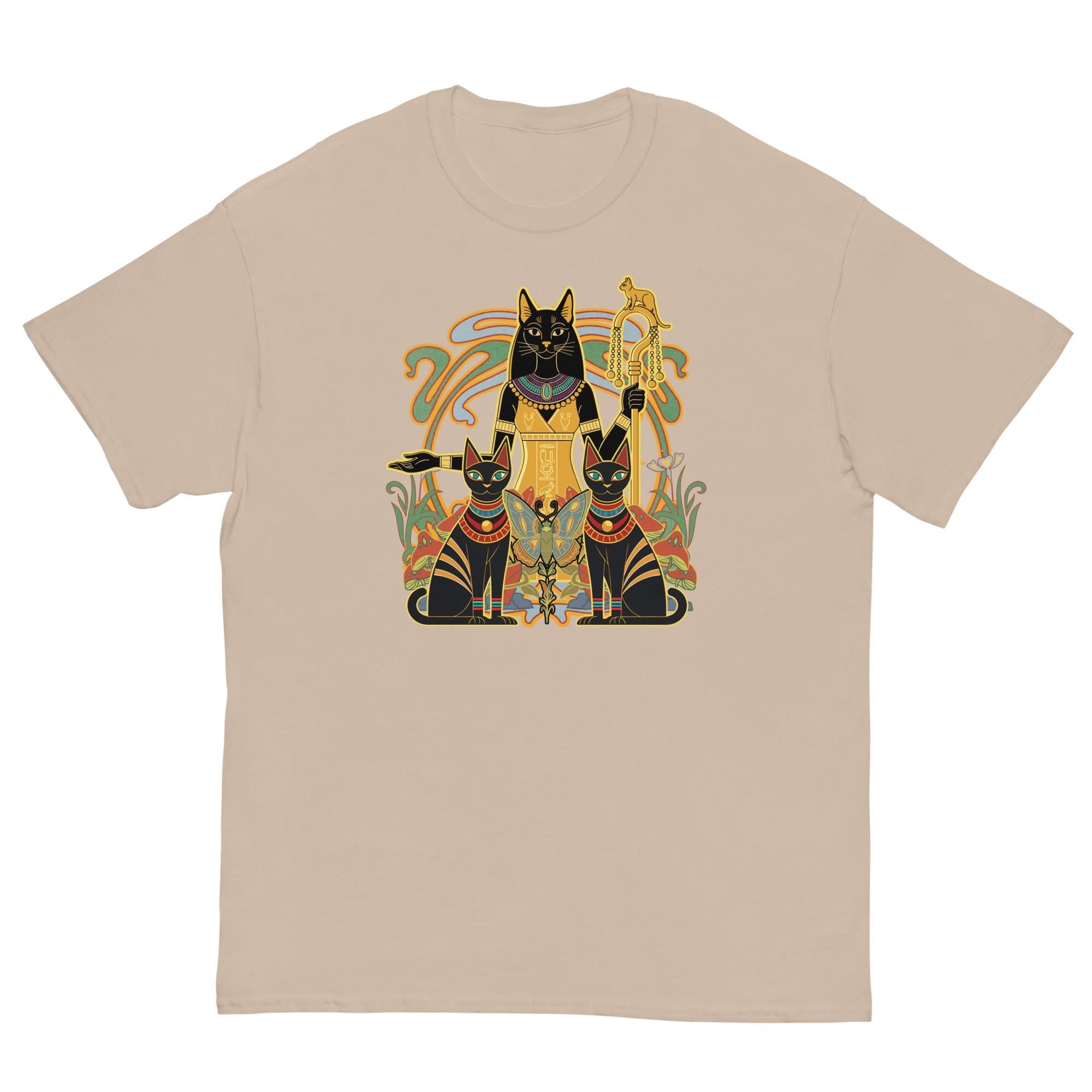 Egyptian Bastet Cat Goddess T-Shirt - Gift for Cat Lover Gildan tee