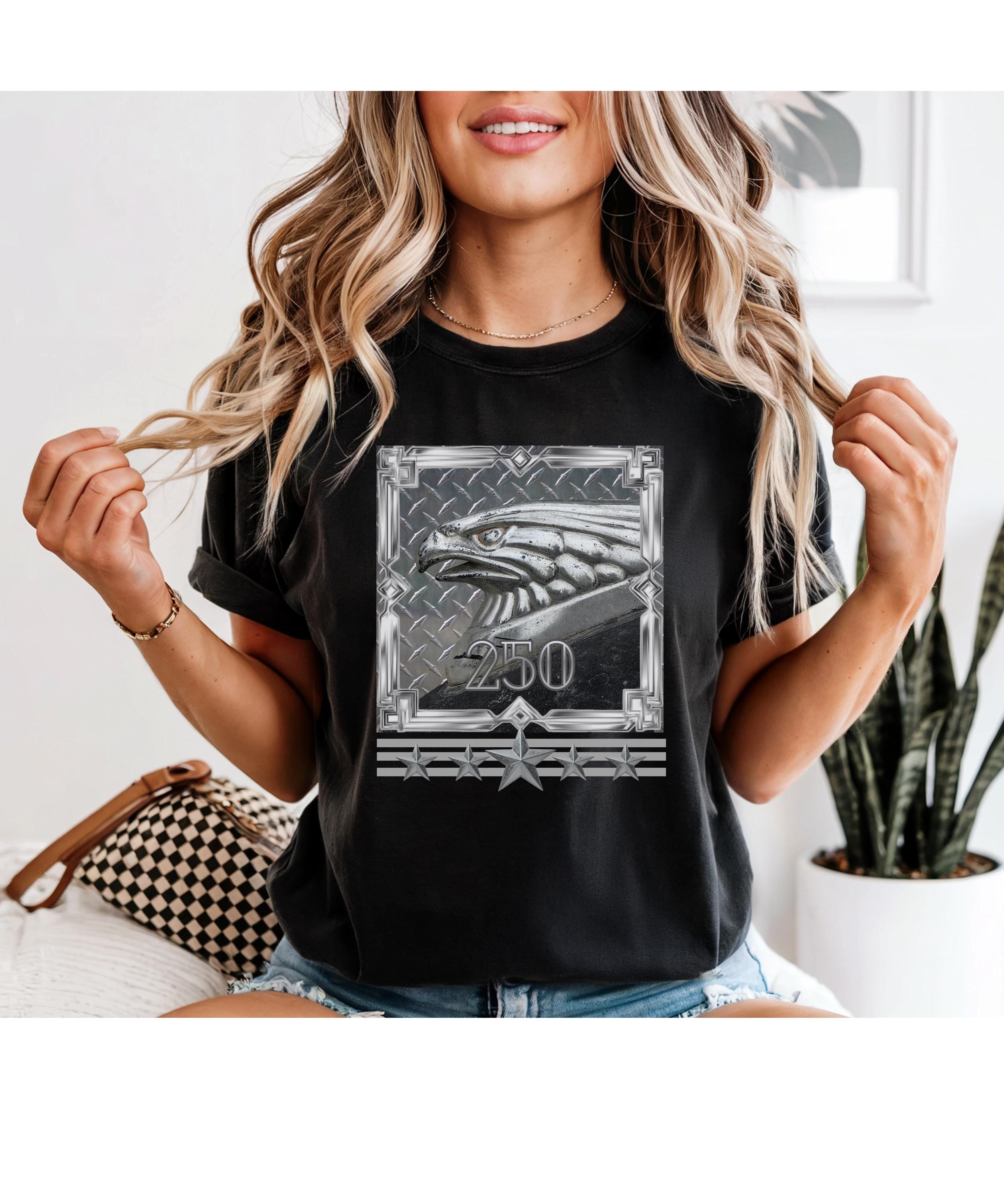 America 250 Anniversary Eagle Shirt Comfort Colors Steel Eagle design