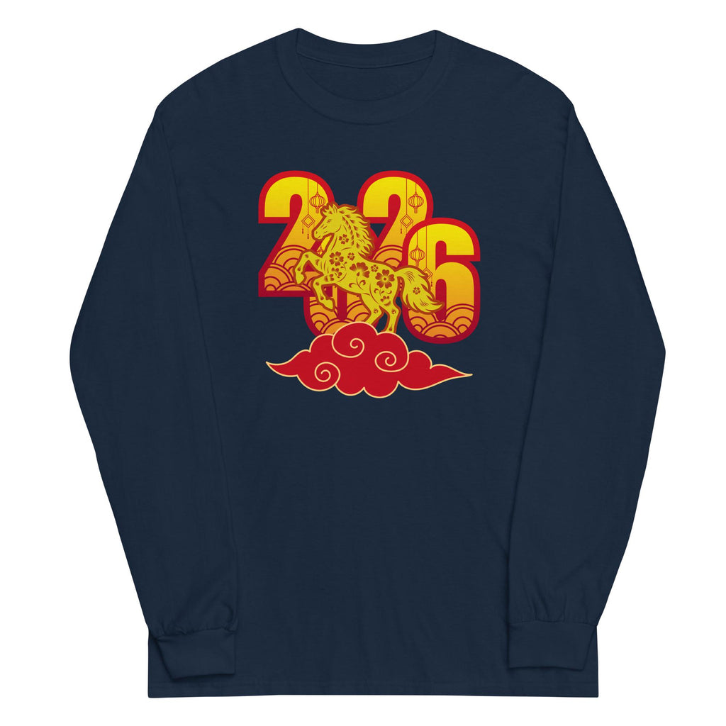 Year of the Horse 2026 Men’s Long Sleeve Shirt