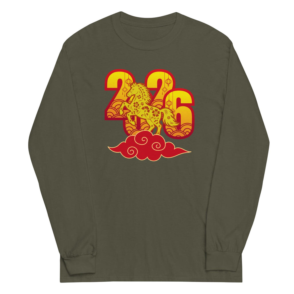 Year of the Horse 2026 Men’s Long Sleeve Shirt