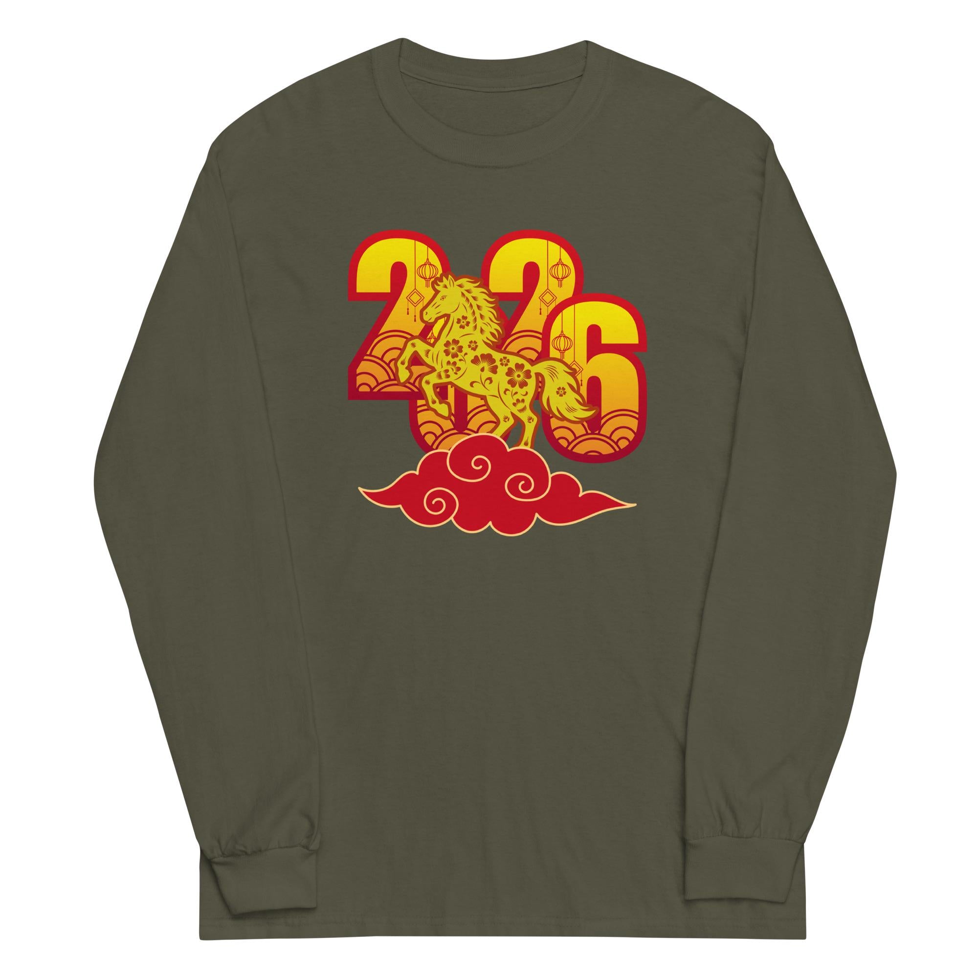 Year of the Horse 2026 Men’s Long Sleeve Shirt