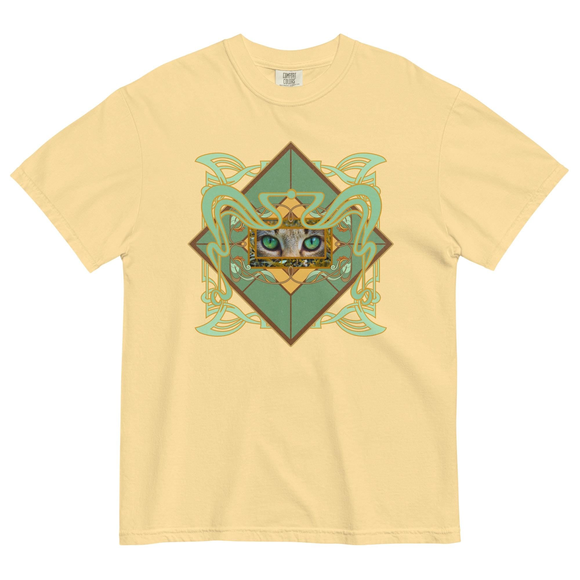 Cat eyes shirt Comfort Colors Cat t-shirt gift for cat lover art nouveau shirts