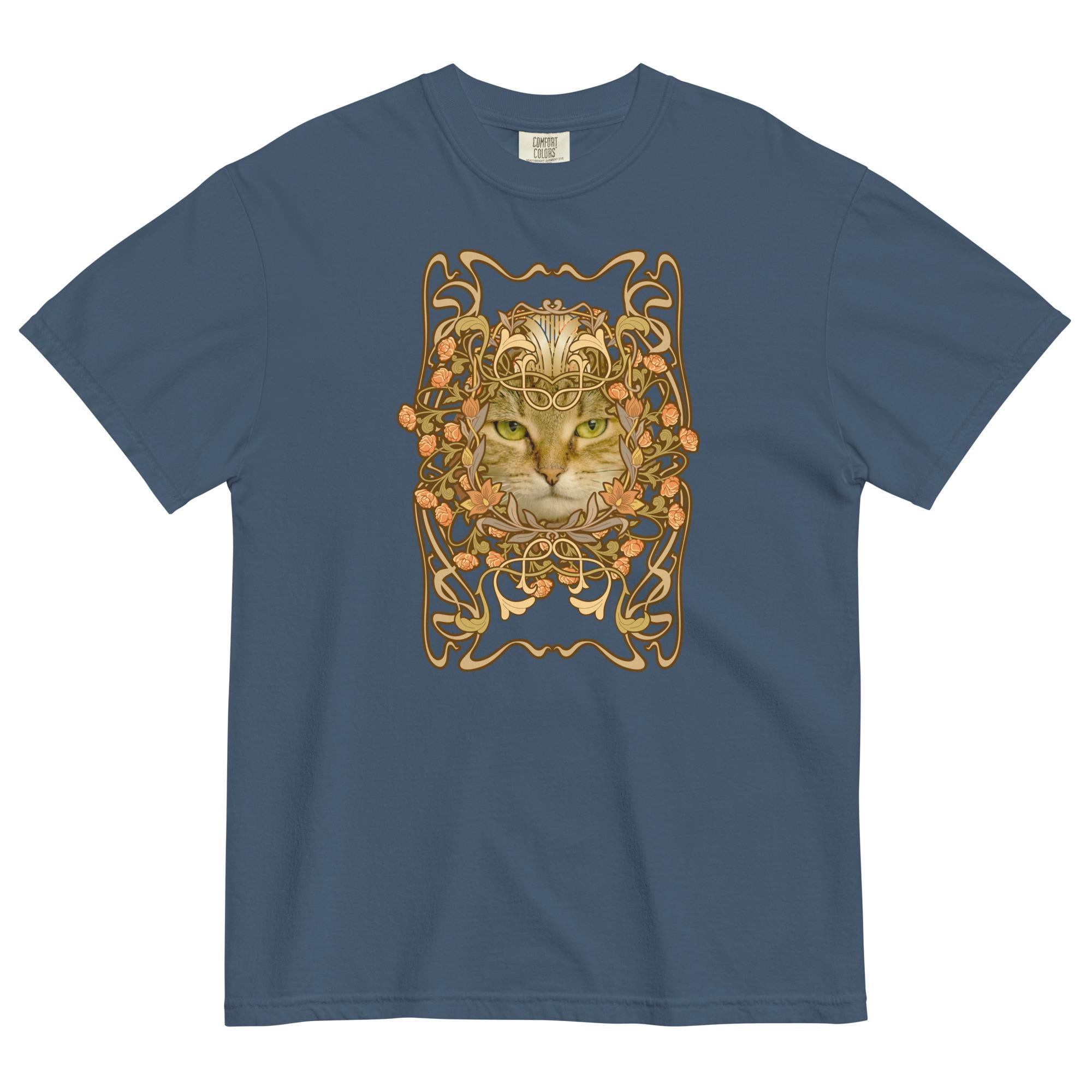 Cat art Shirt Comfort Colors artistic design cat t-shirt cat lover gift cat owner shirts Unisex garment-dyed heavyweight t-shirt
