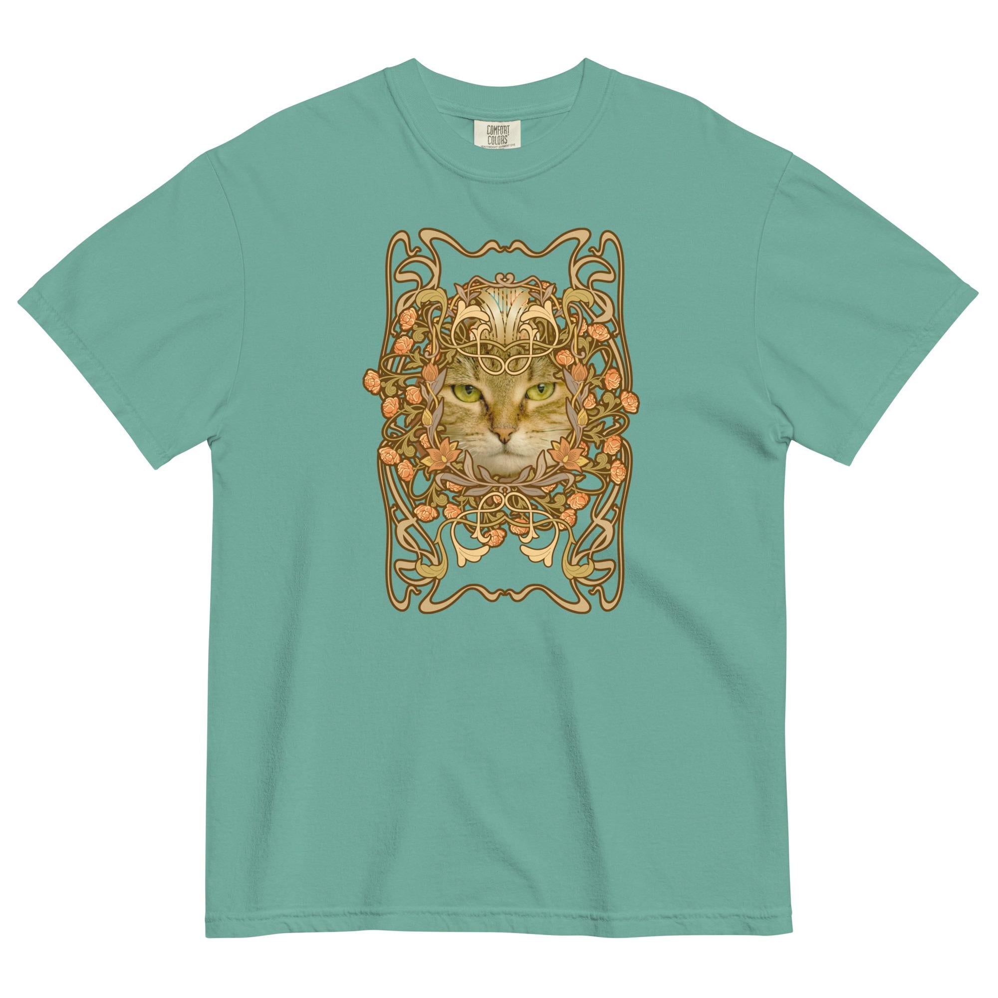 Cat art Shirt Comfort Colors artistic design cat t-shirt cat lover gift cat owner shirts Unisex garment-dyed heavyweight t-shirt