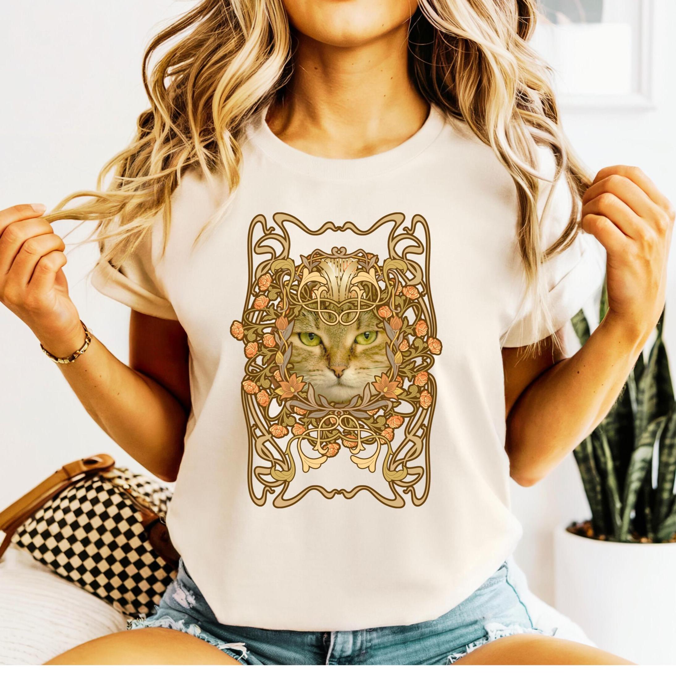 Cat art Shirt Comfort Colors artistic design cat t-shirt cat lover gift cat owner shirts Unisex garment-dyed heavyweight t-shirt