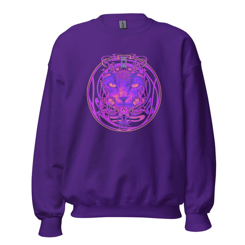Abstract Cat Sweatshirt psychedelic colors cat hoodie cat lover gift Unisex Sweatshirt