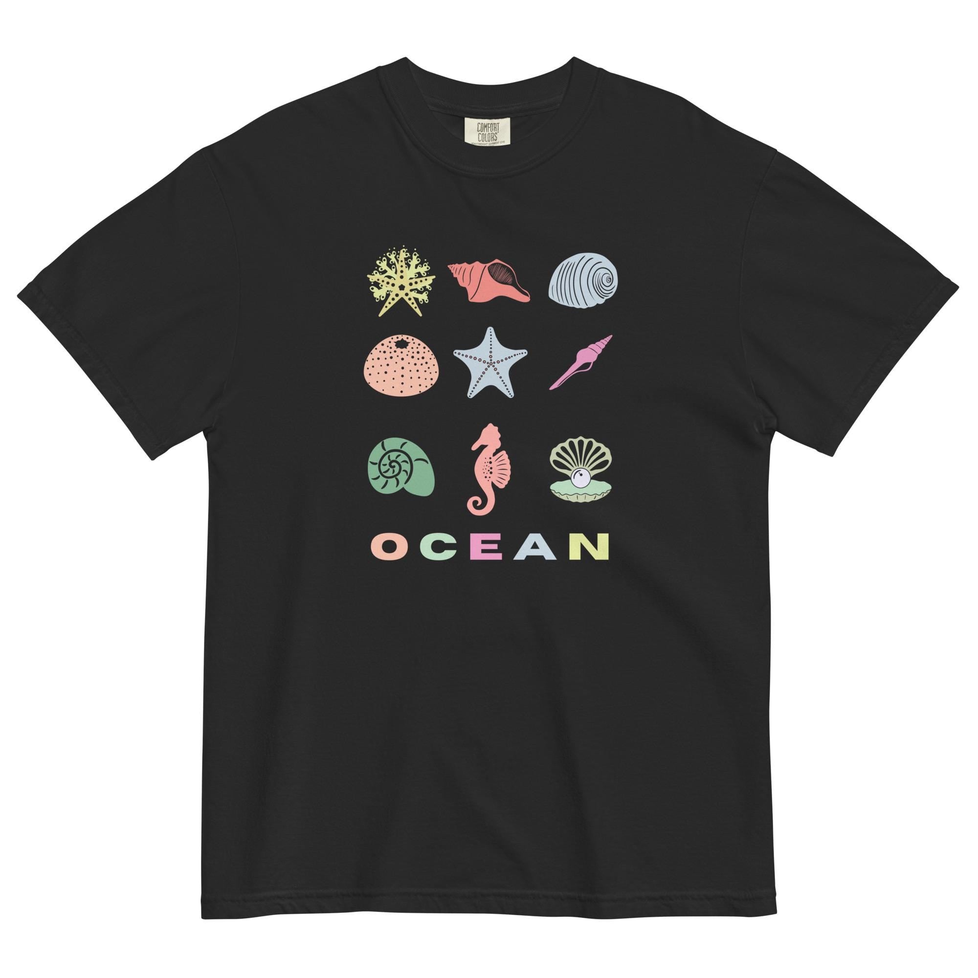 Sea Shells T-Shirt: Comfort Colors Unisex Ocean Collage Tee
