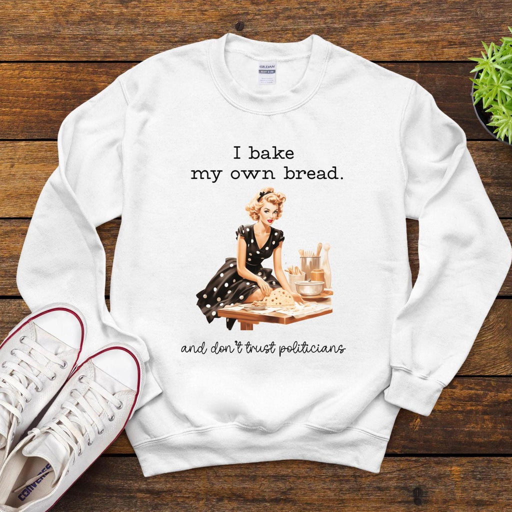 Retro Housewife  Baker sweatshirt 50s housewife baking political humor shirt