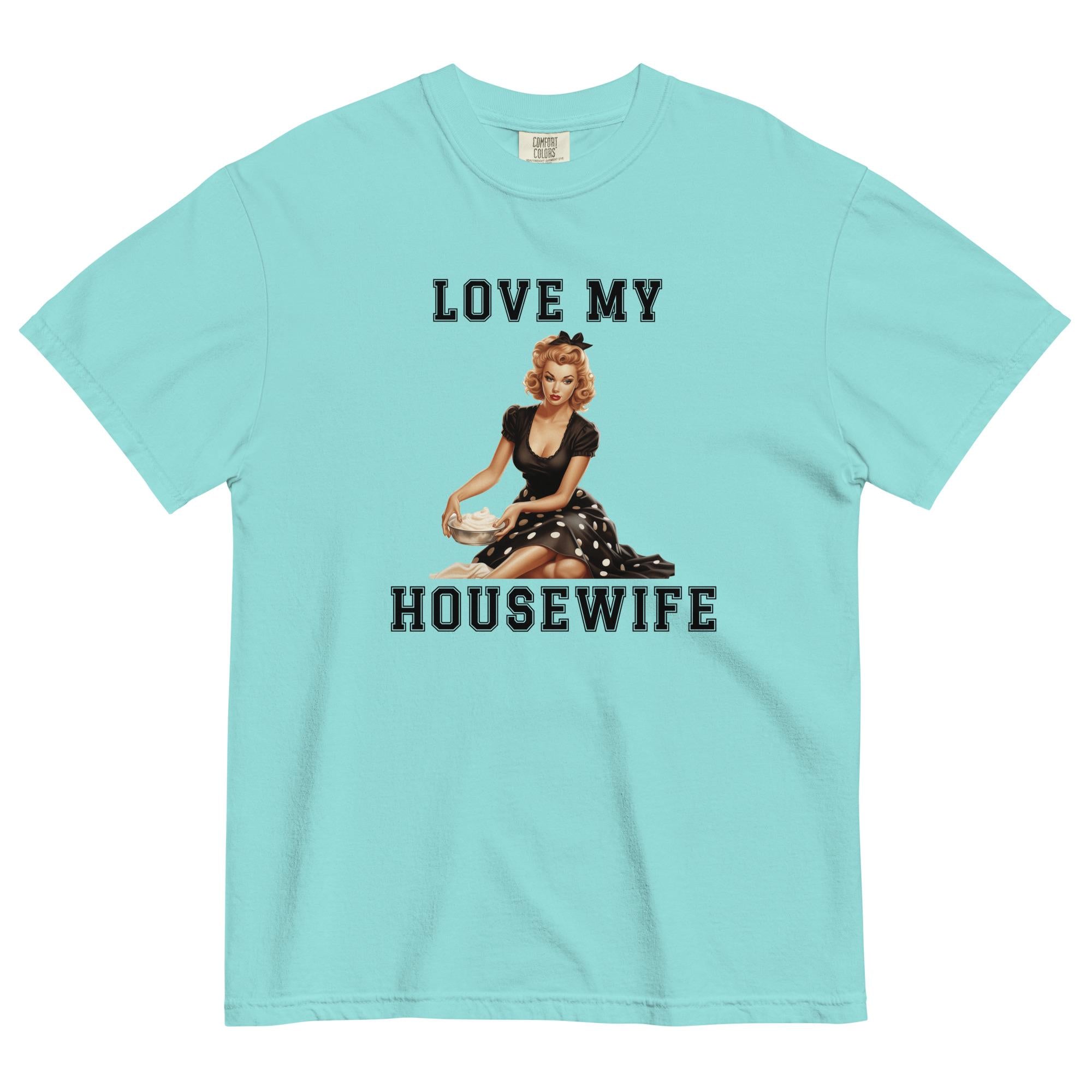 Retro Housewife 50s Shirt Comfort Colors funny husband t-shirt Love my wife shirt