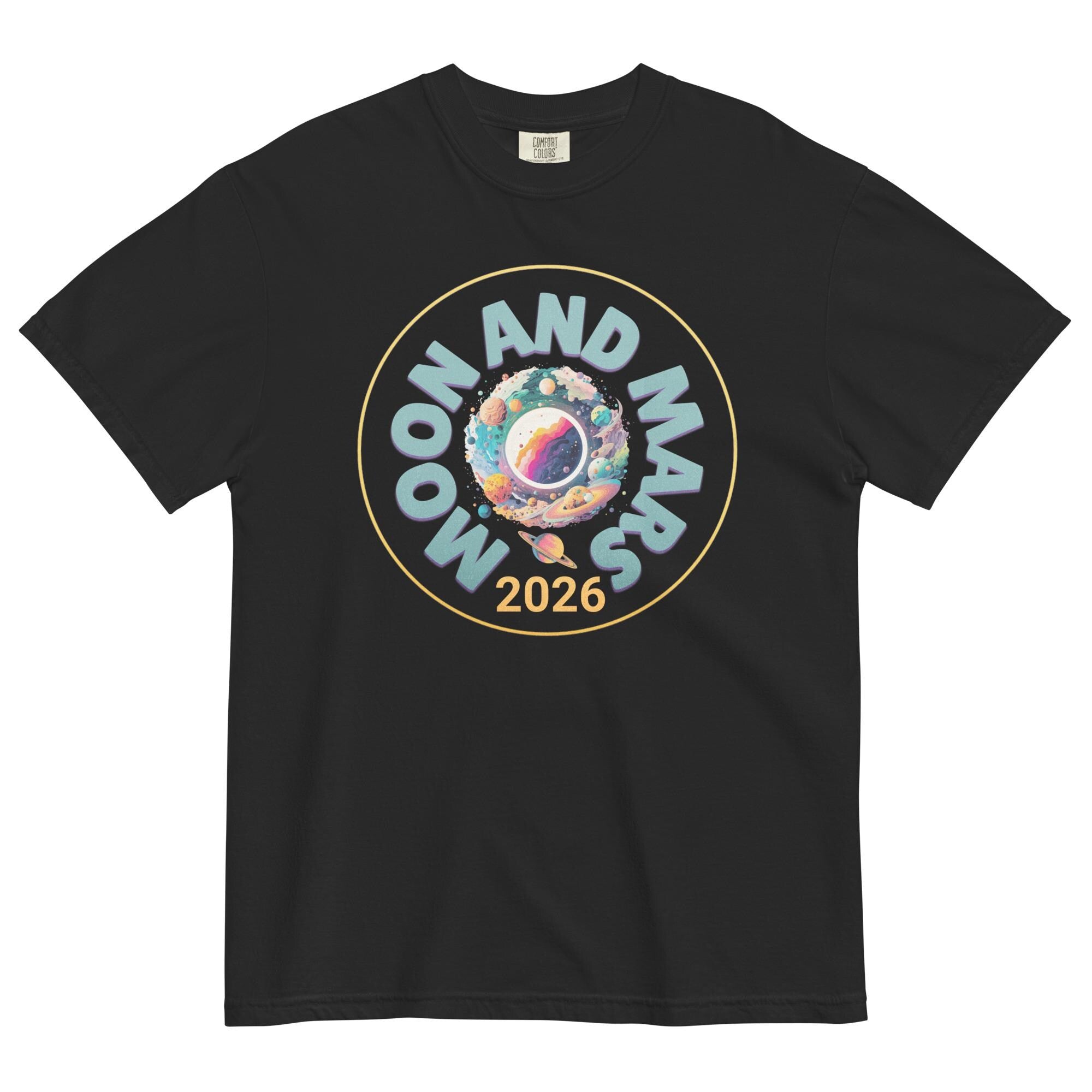Moon and Mars 2026 Shirt Comfort Colors Space t-shirt Unisex garment-dyed heavyweight t-shirt
