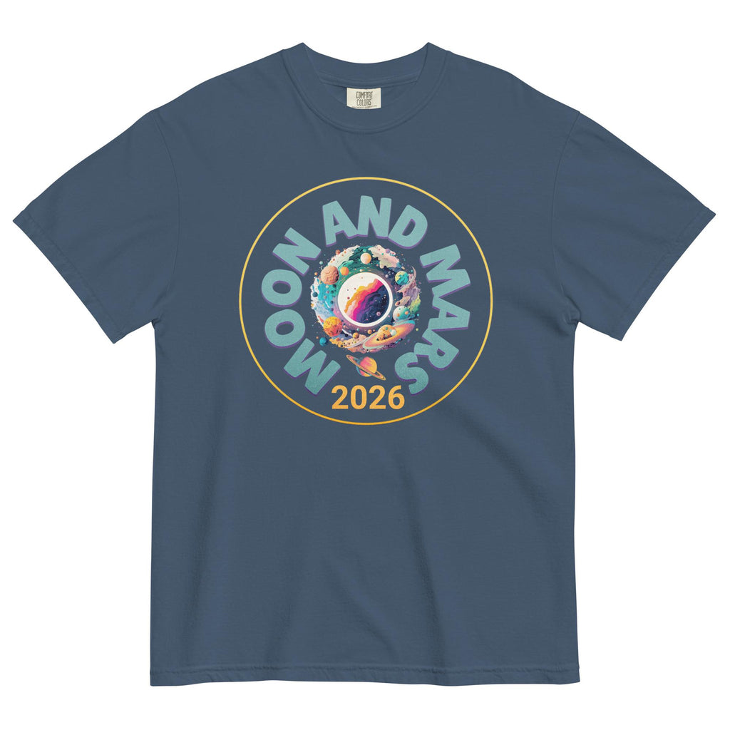 Moon and Mars 2026 Shirt Comfort Colors Space t-shirt Unisex garment-dyed heavyweight t-shirt