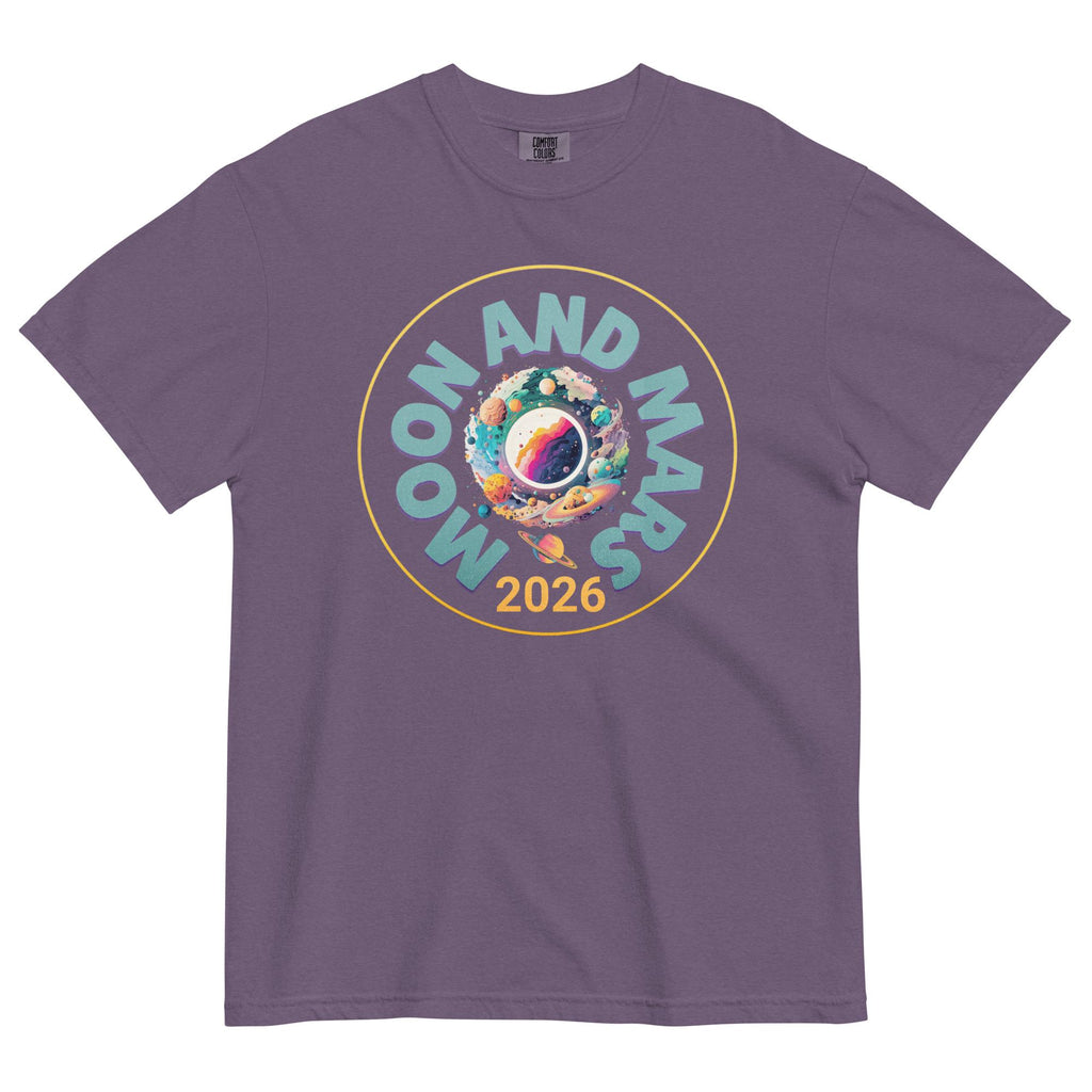 Moon and Mars 2026 Shirt Comfort Colors Space t-shirt Unisex garment-dyed heavyweight t-shirt