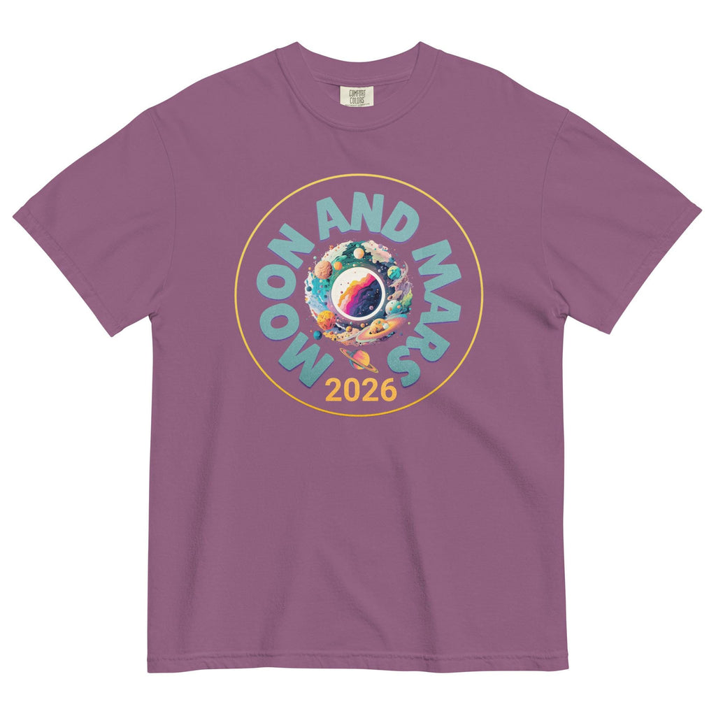 Moon and Mars 2026 Shirt Comfort Colors Space t-shirt Unisex garment-dyed heavyweight t-shirt