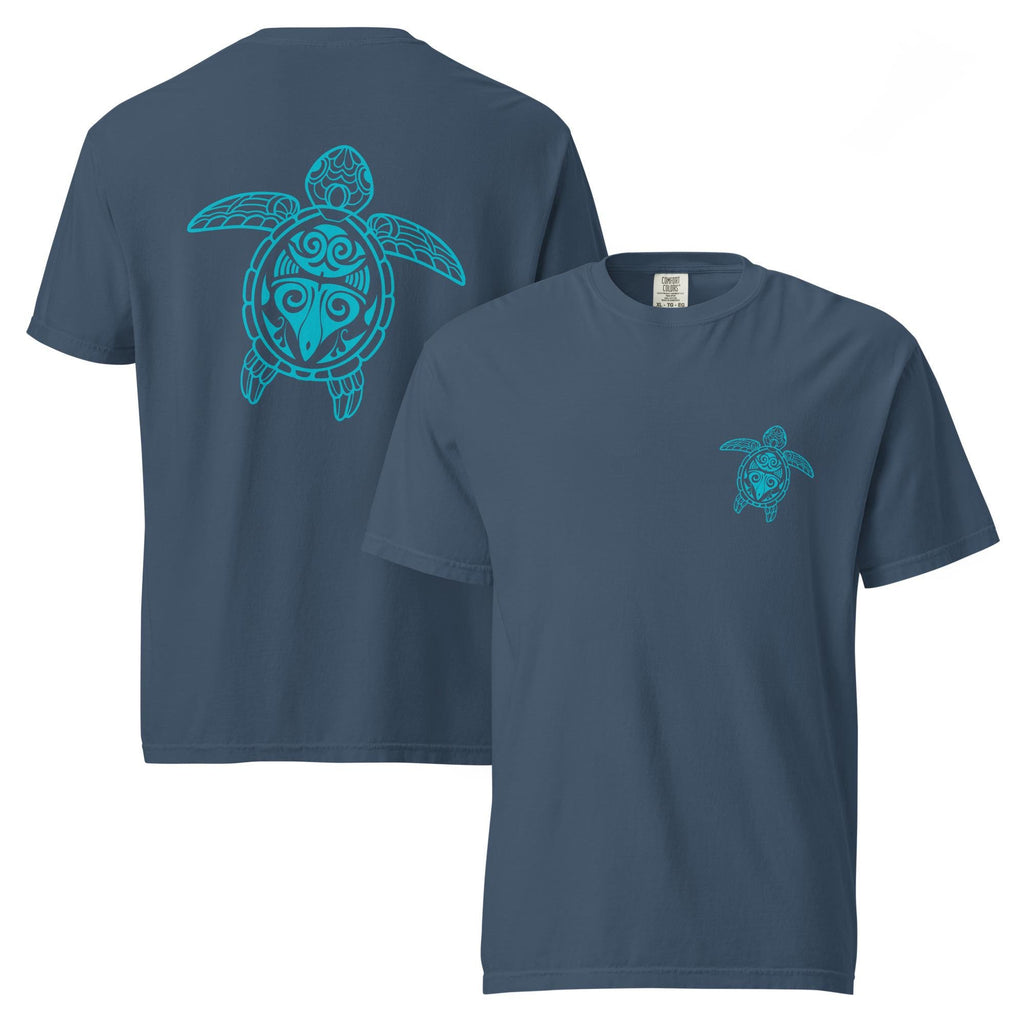 Tribal Turtle T-shirt Comfort Colors front and back sea turtle Unisex garment-dyed tee
