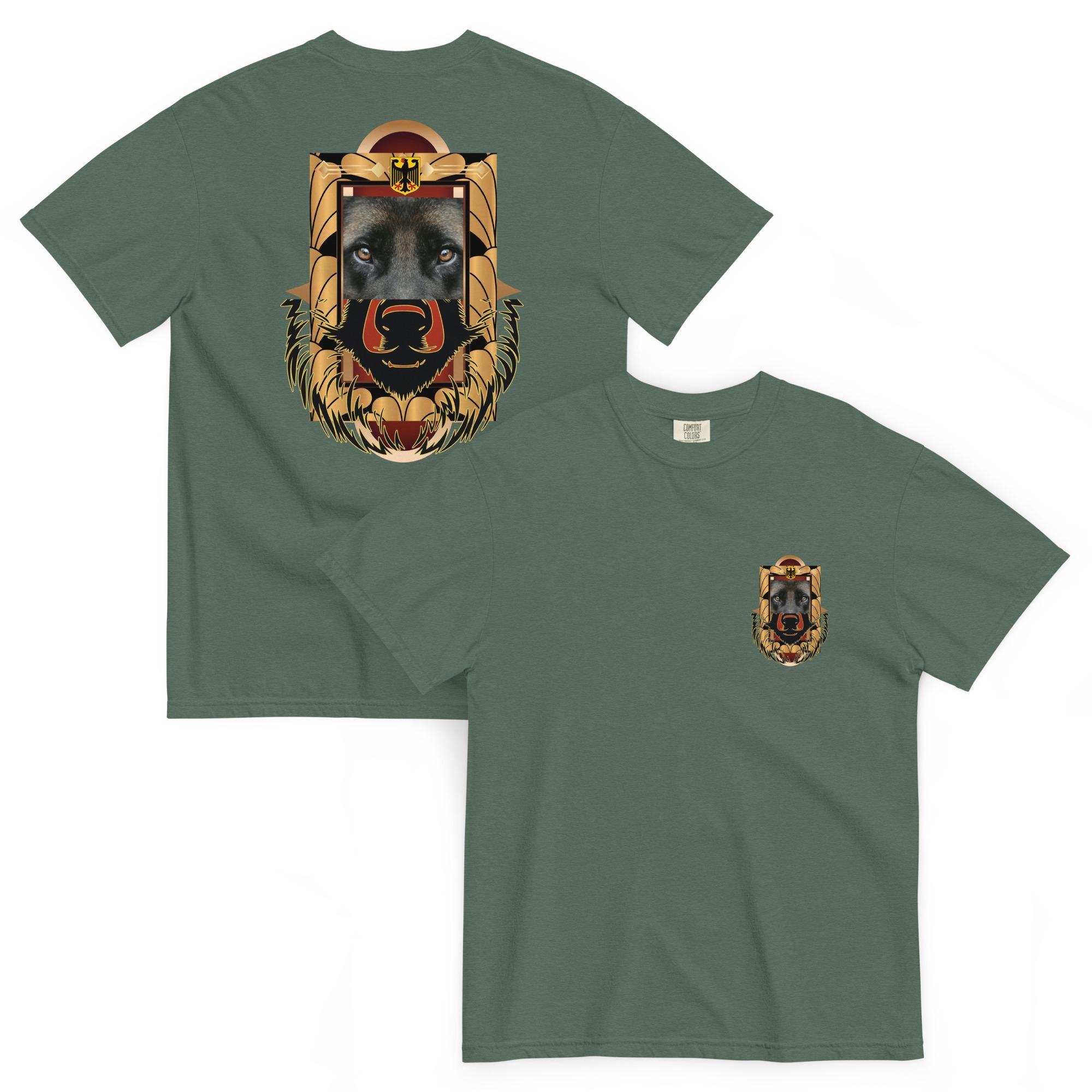 German Shepherd Dog Shirt front and back design dog eyes t-shirt gift for German Shepherd lover