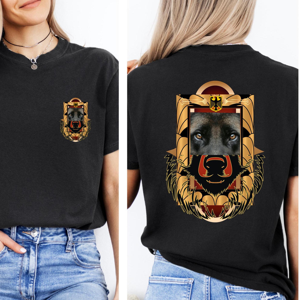 German Shepherd Dog Shirt front and back design dog eyes t-shirt gift for German Shepherd lover