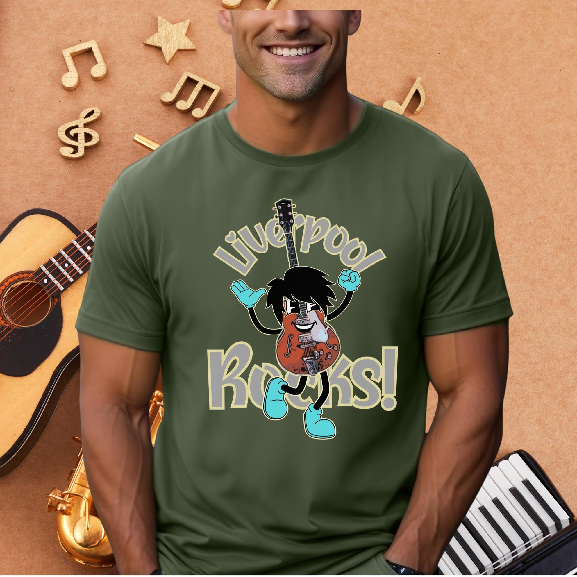 Liverpool Rocks Shirt Beatles inspired t-shirt guitar lover music lover gift Unisex classic tee