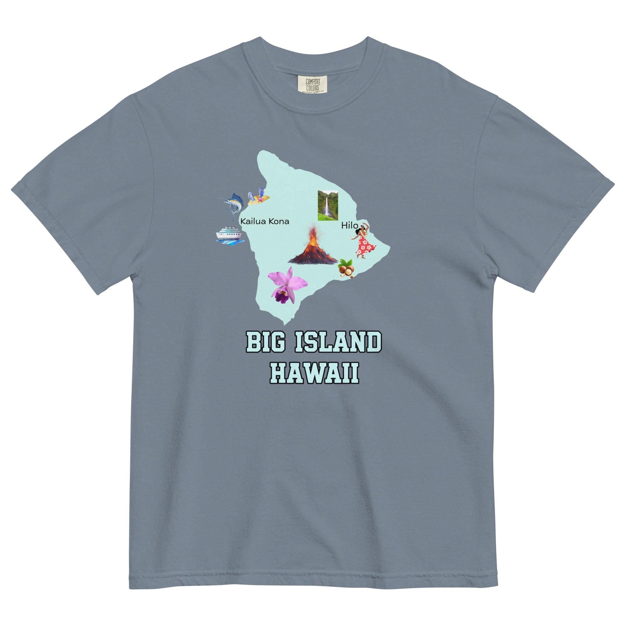 Big Island Hawaii Shirt Comfort Colors Hawaii t-shirt Hawaii Island map shirt Hawaii lover gift Hawaii vacation