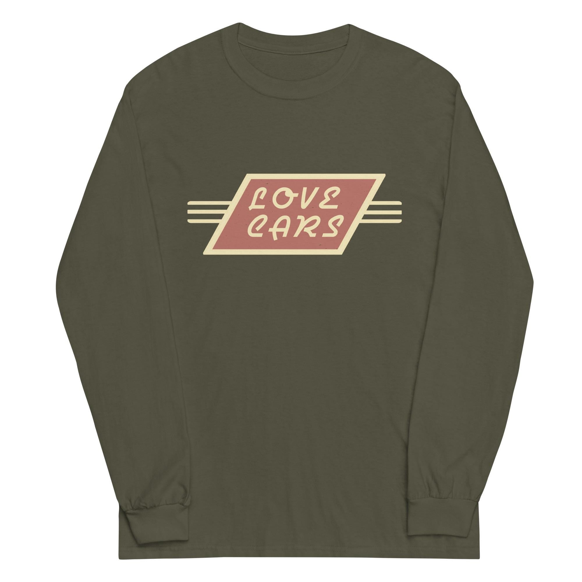 Love Cars Shirt car lover gift retro cars mens long sleeve tshirt