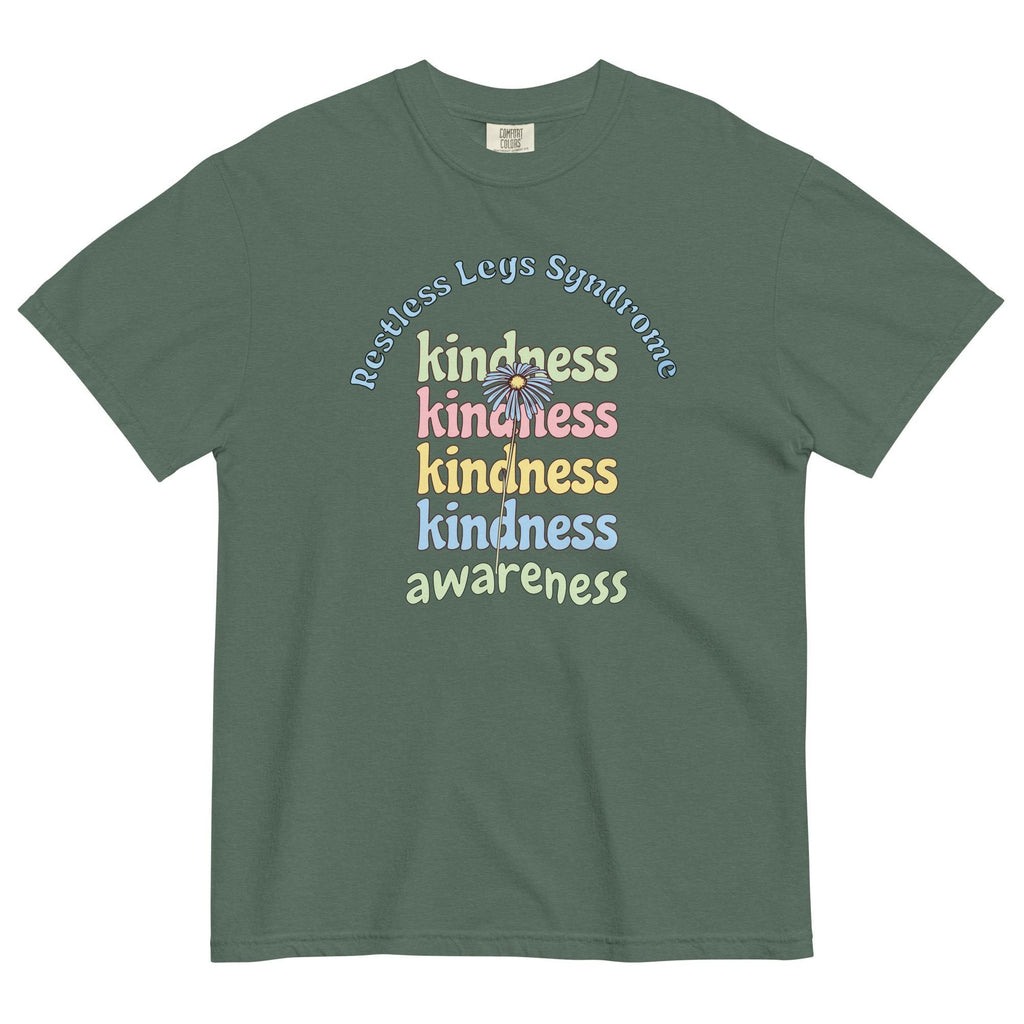 Restless Legs Syndrome Shirt Comfort Colors Kindness t-shirt RLS awareness tee Unisex garment-dyed heavyweight t-shirt