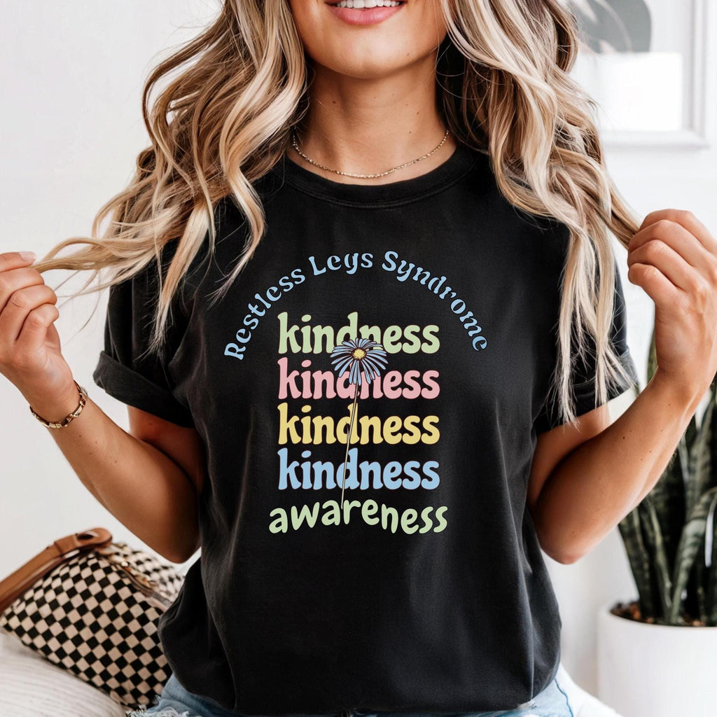 Restless Legs Syndrome Shirt Comfort Colors Kindness t-shirt RLS awareness tee Unisex garment-dyed heavyweight t-shirt