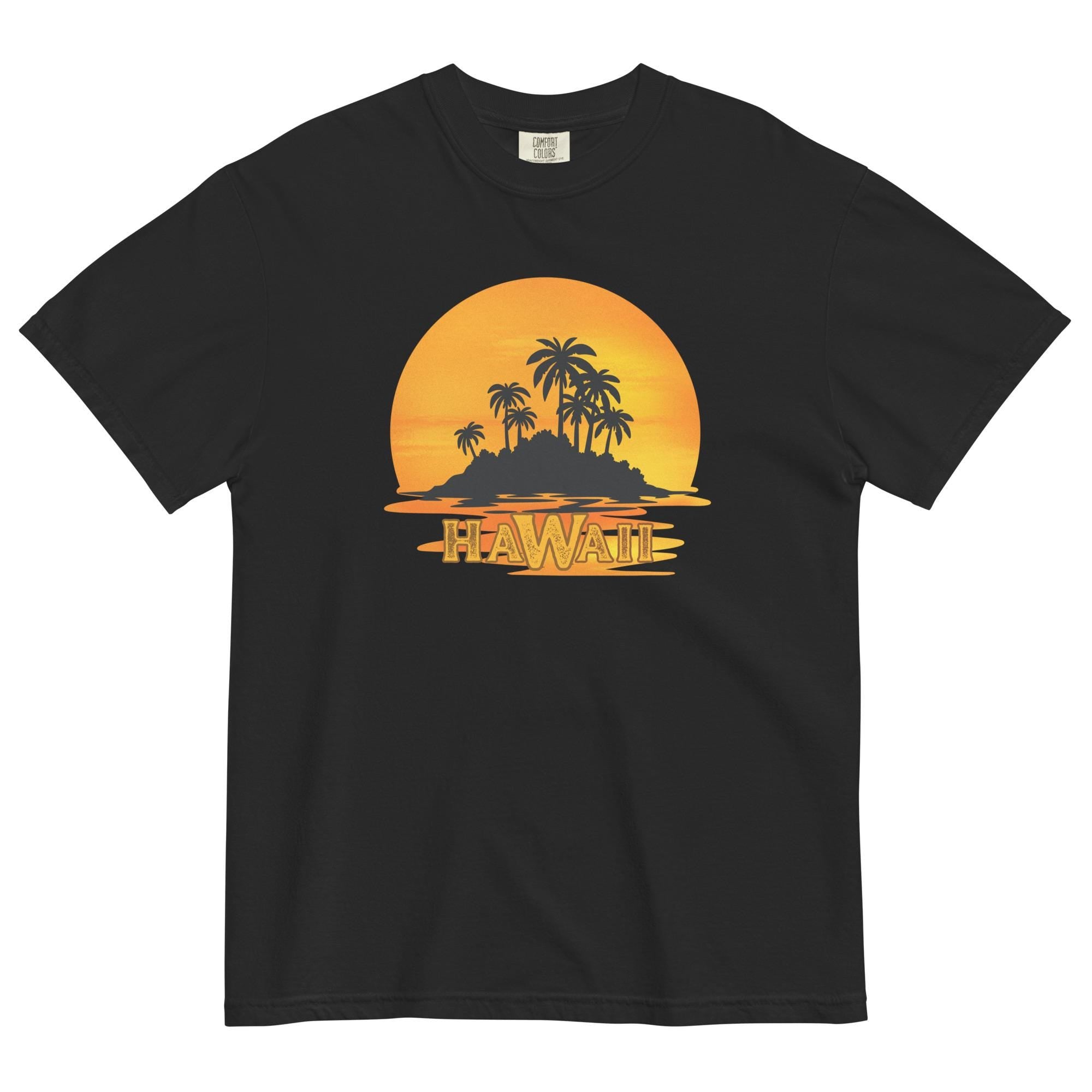 Hawaii Sunset Shirt Comfort Colors Hawaii t-shirt orange sunset tee Unisex garment-dyed t-shirt Hawaii vacation tee