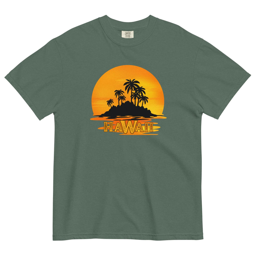 Hawaii Sunset Shirt Comfort Colors Hawaii t-shirt orange sunset tee Unisex garment-dyed t-shirt Hawaii vacation tee