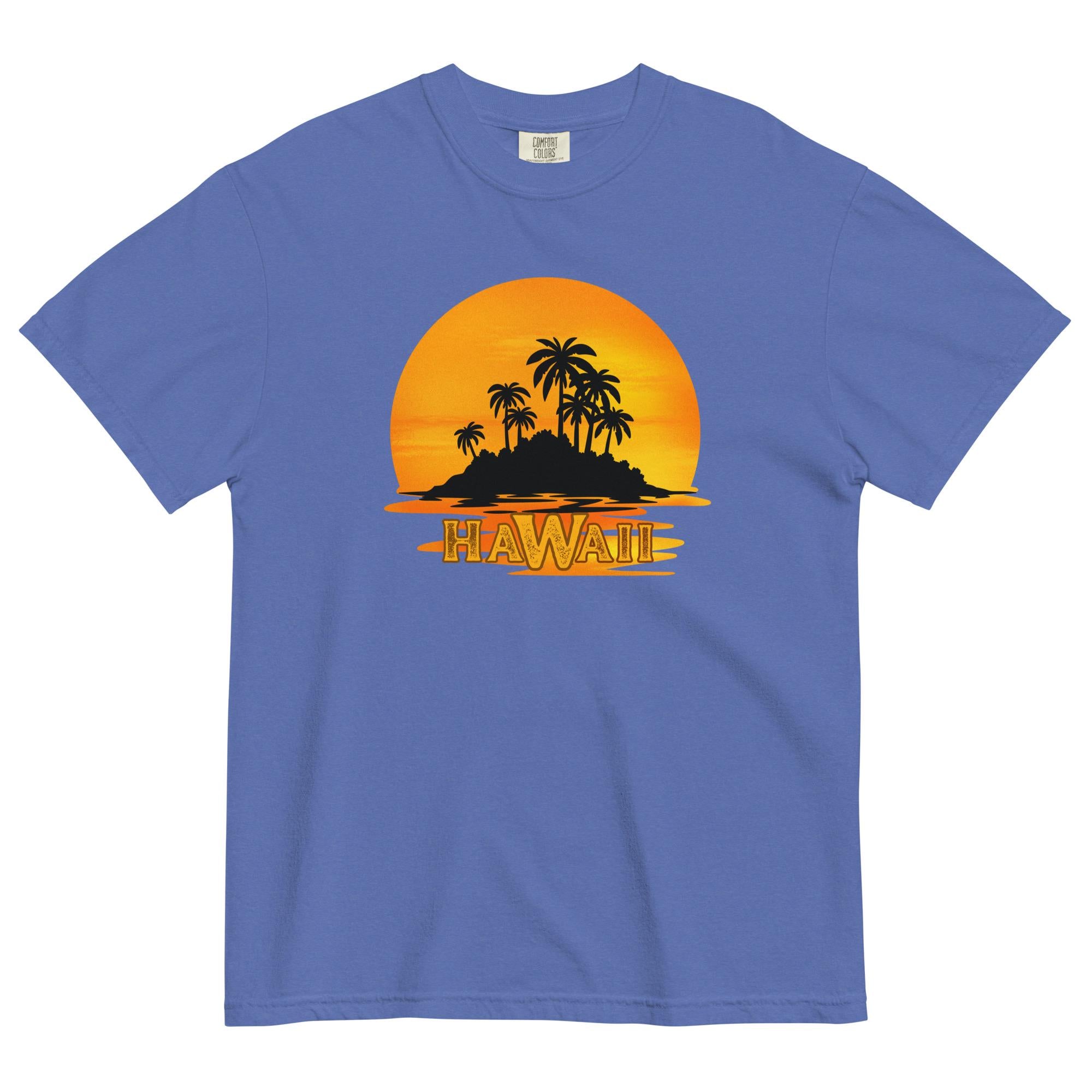 Hawaii Sunset Shirt Comfort Colors Hawaii t-shirt orange sunset tee Unisex garment-dyed t-shirt Hawaii vacation tee