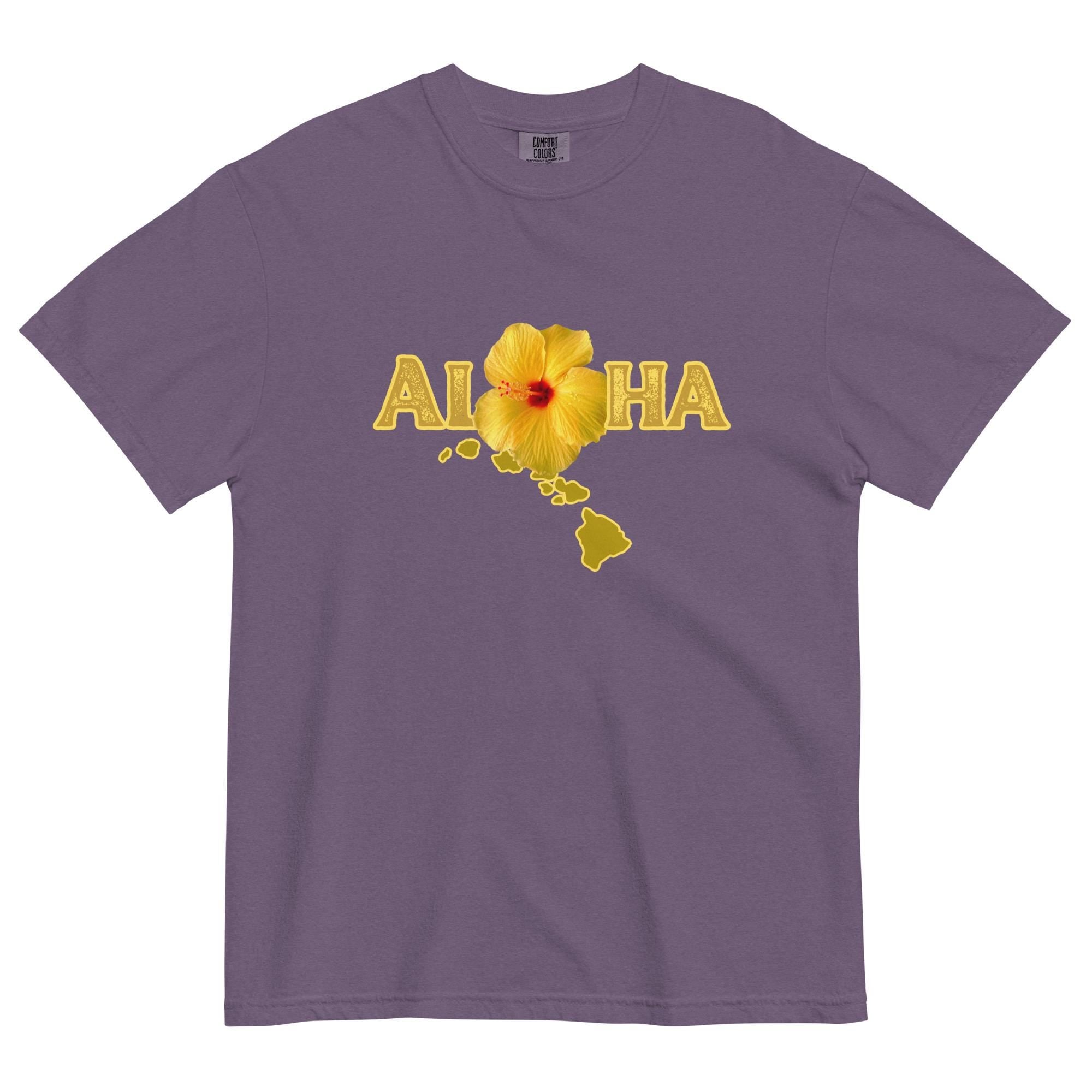 Hawaii Aloha Hibiscus shirt Comfort Colors Hibiscus flower t-shirt gift for Hawaii lover Unisex garment-dyed heavyweight t-shirt