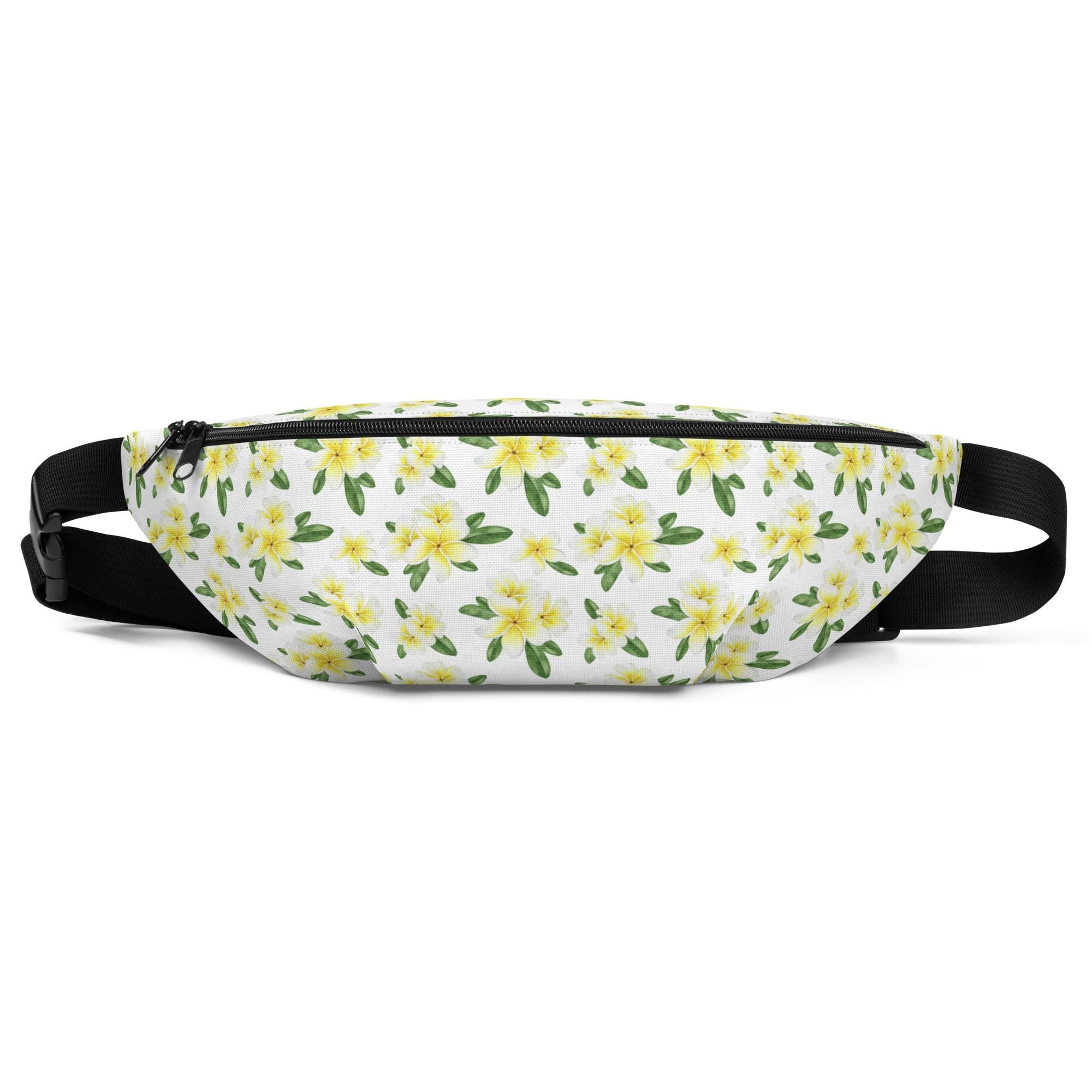 Plumeria Fanny Pack Hawaiian flowers waist bag plumeria lover gift frangipani fanny pack bag