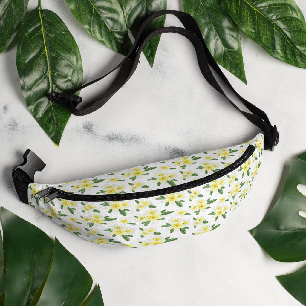 Plumeria Fanny Pack Hawaiian flowers waist bag plumeria lover gift frangipani fanny pack bag