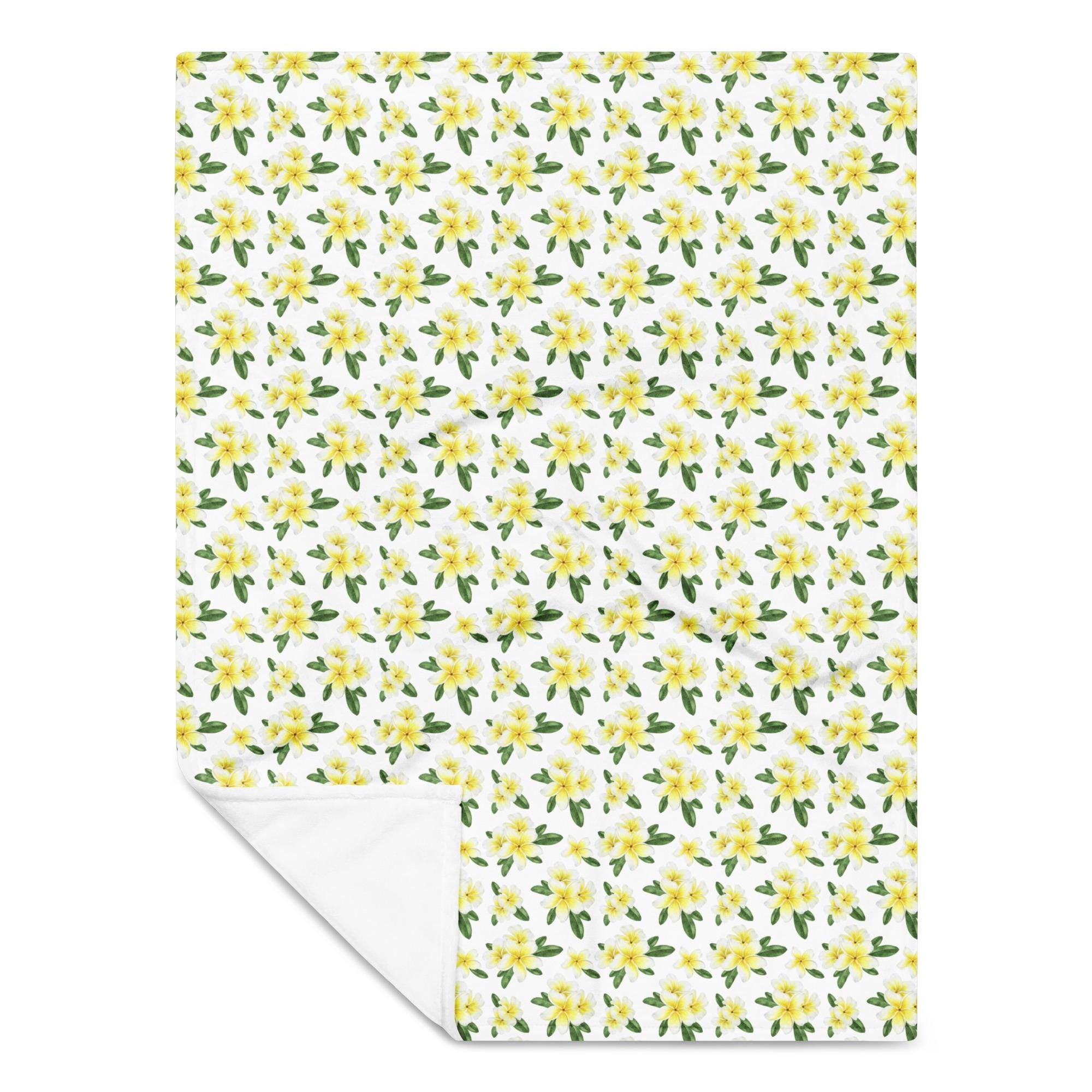 Plumeria Throw Blanket Tropical flowers throw small blanket frangipani flowers 30 x 40