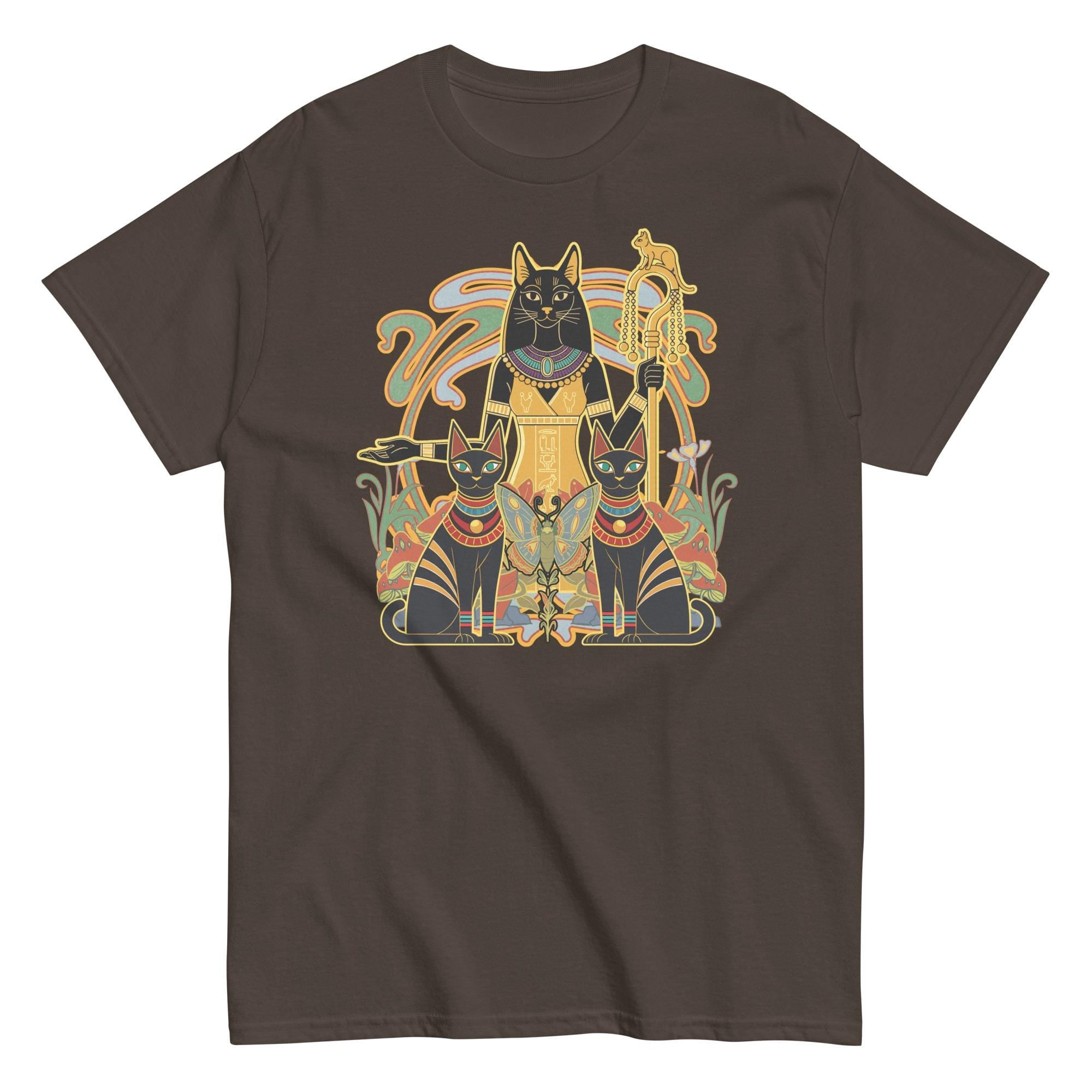 Egyptian Bastet Cat Goddess T-Shirt - Gift for Cat Lover Gildan tee