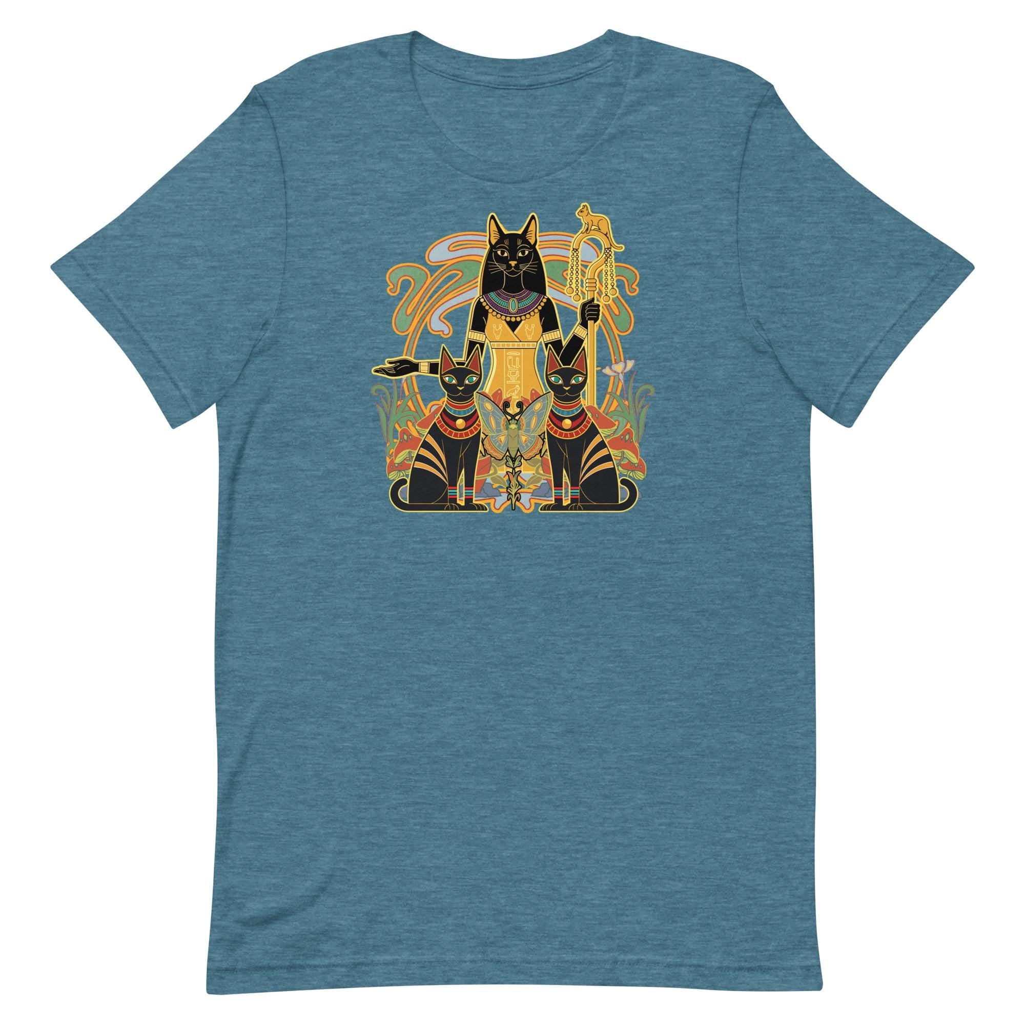 Egyptian Cat Goddess Shirt Ancient Egyptian Bastet cats t-shirt Bella Canvas soft Unisex tee