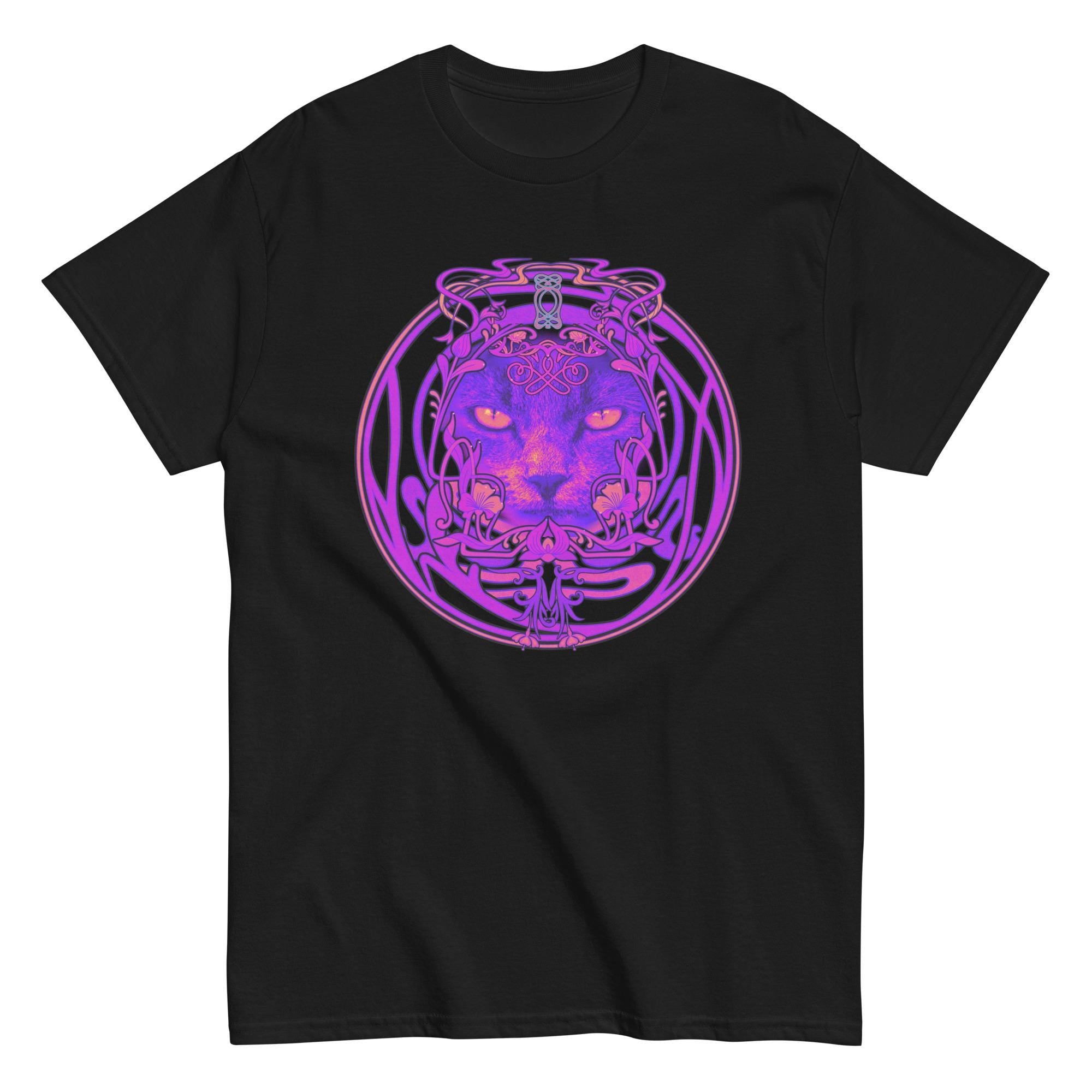Abstract Cat Shirt colorful cat design t-shirt Gildan cat t-shirt