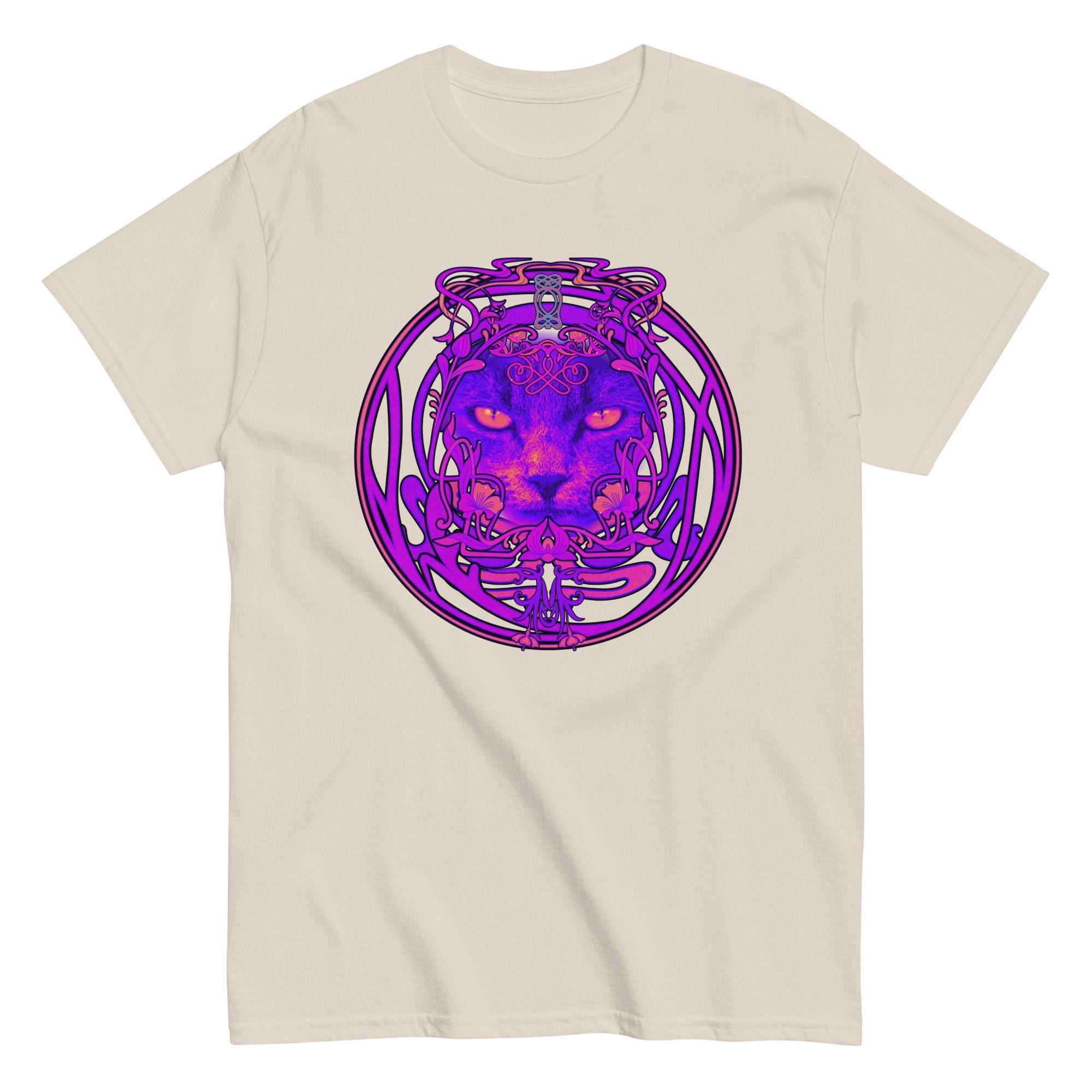 Abstract Cat Shirt colorful cat design t-shirt Gildan cat t-shirt