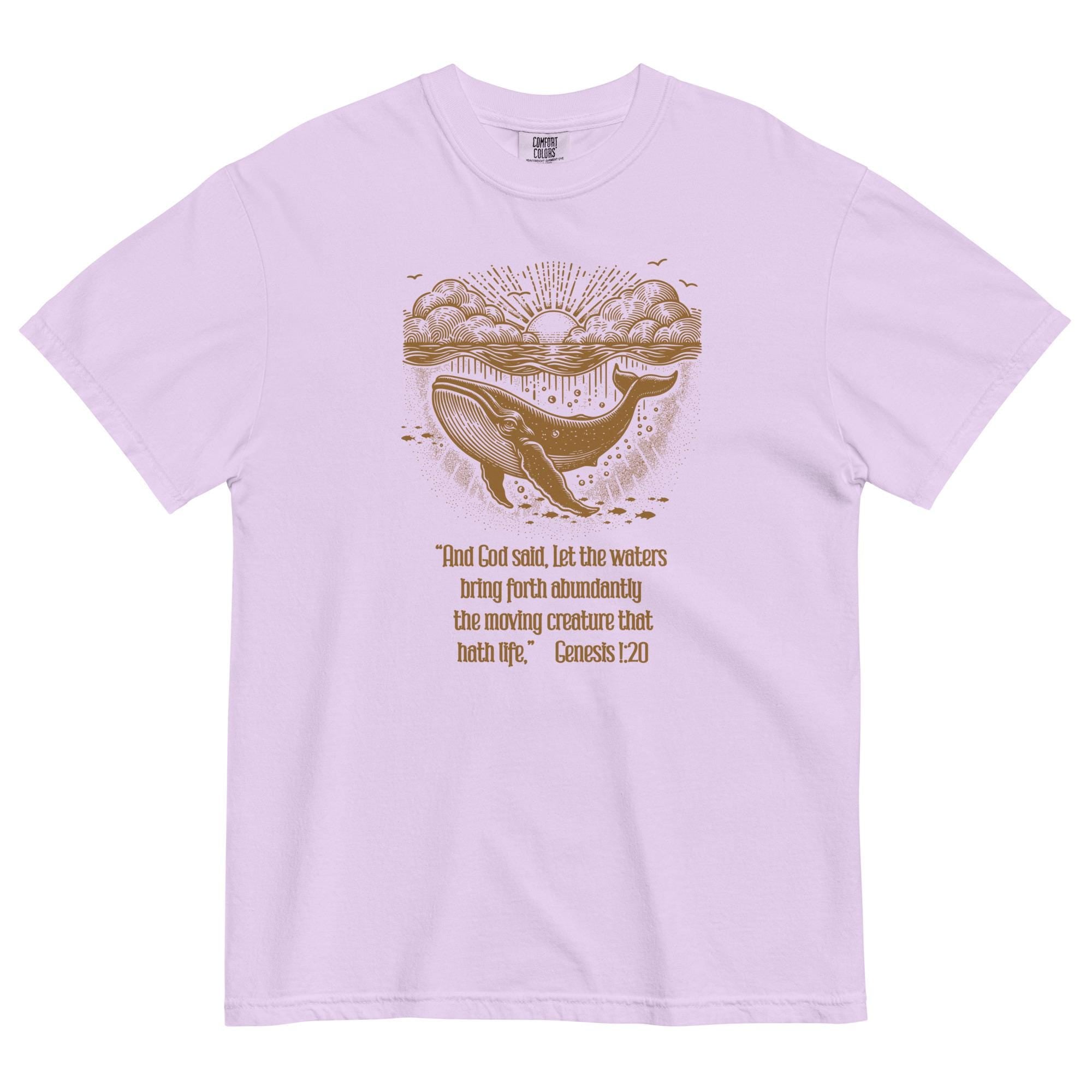 Whale Christian bible verse Genesis creation t-shirt LDS shirts Unisex tees