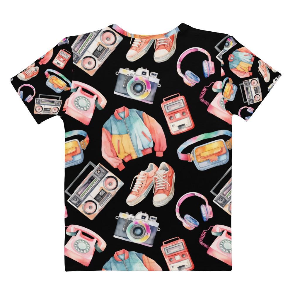 Retro 80s t-shirt womens boombox T-shirt gift for 70s born 80s nostalgia gift