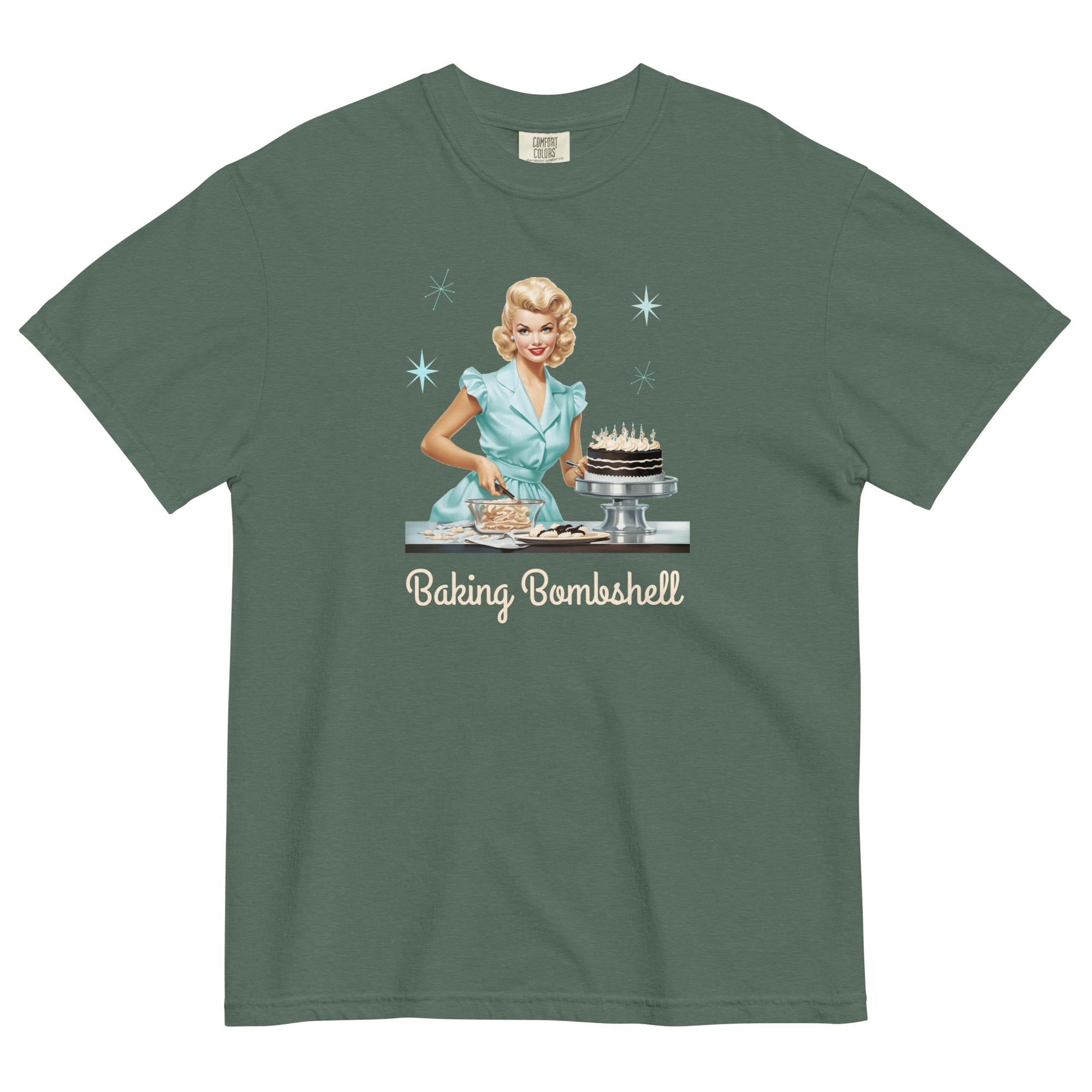 Retro 50s Housewife Shirt Comfort Colors Baking Bombshell T-shirt gift for Baker gift for wife Retro baking teert