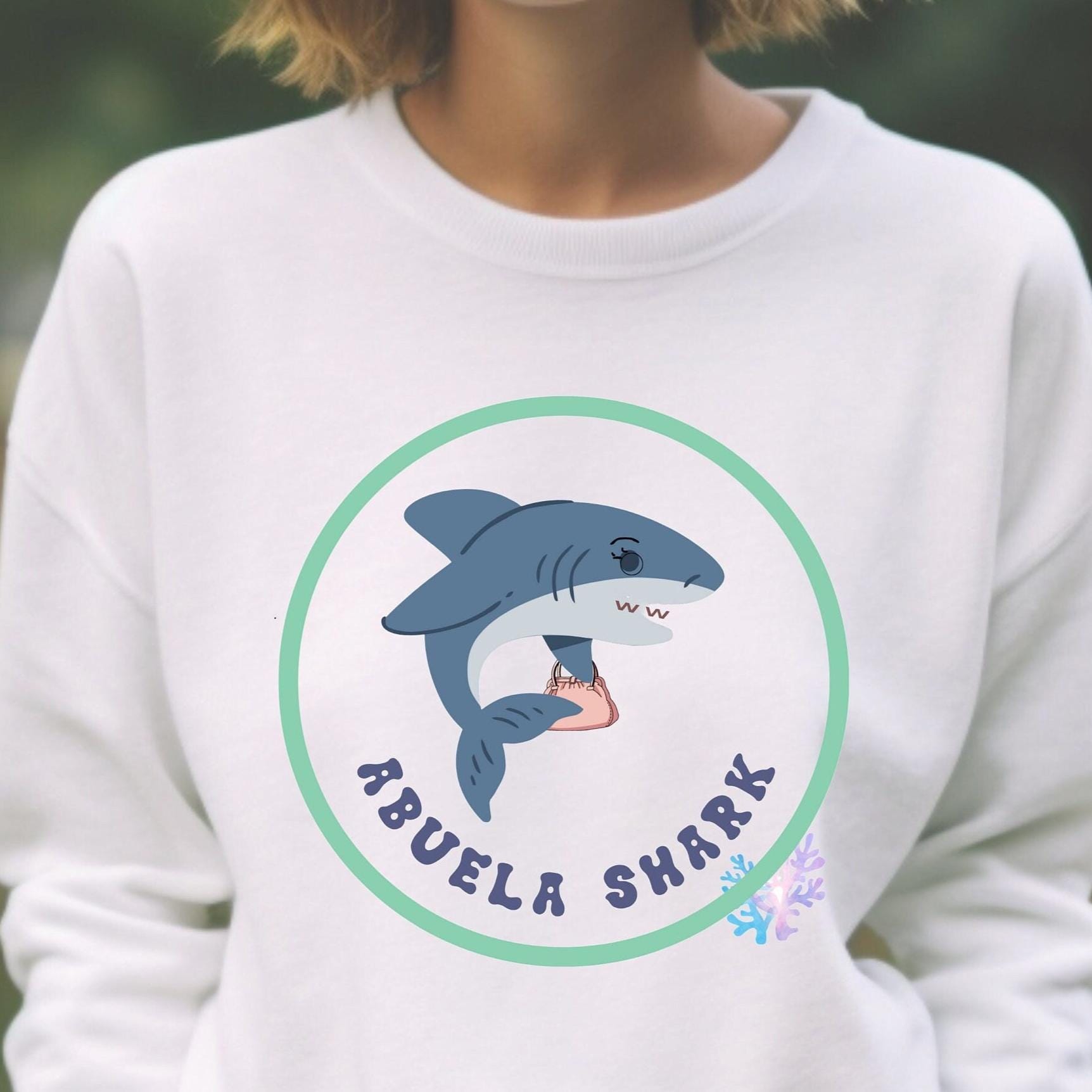 Abuela Shark Sweatshirt, cute Abuela Grandma gift, Abuela shark with purse sweatshirt,  Abuela sweater