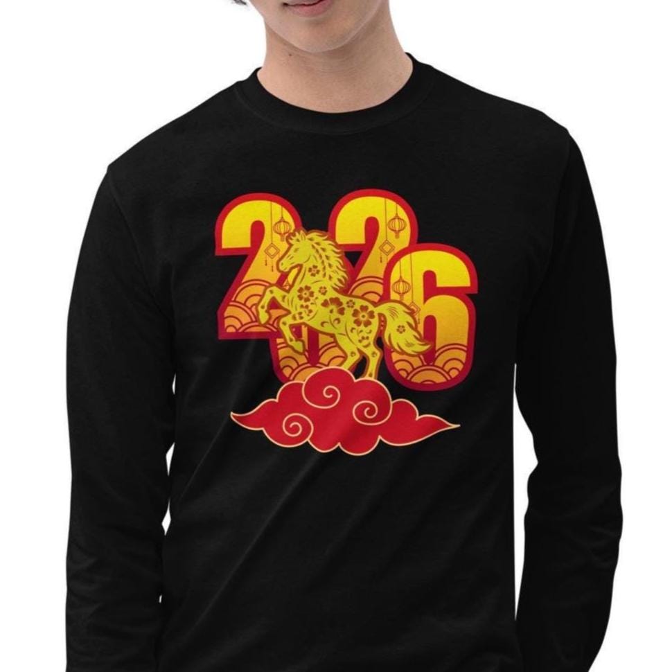Year of the Horse 2026 Men’s Long Sleeve Shirt