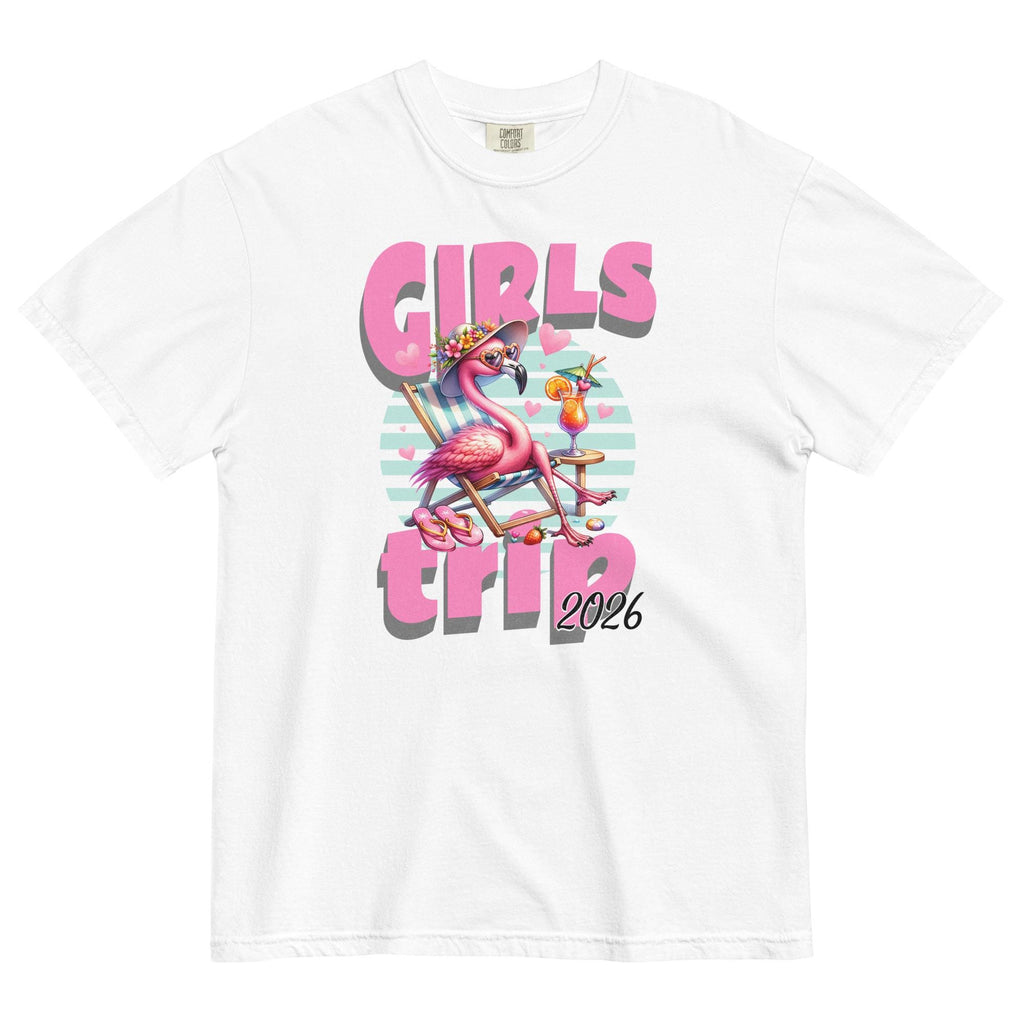Girls Trip 2026 Comfort Colors Flamingo T-Shirt Group shirts vacation